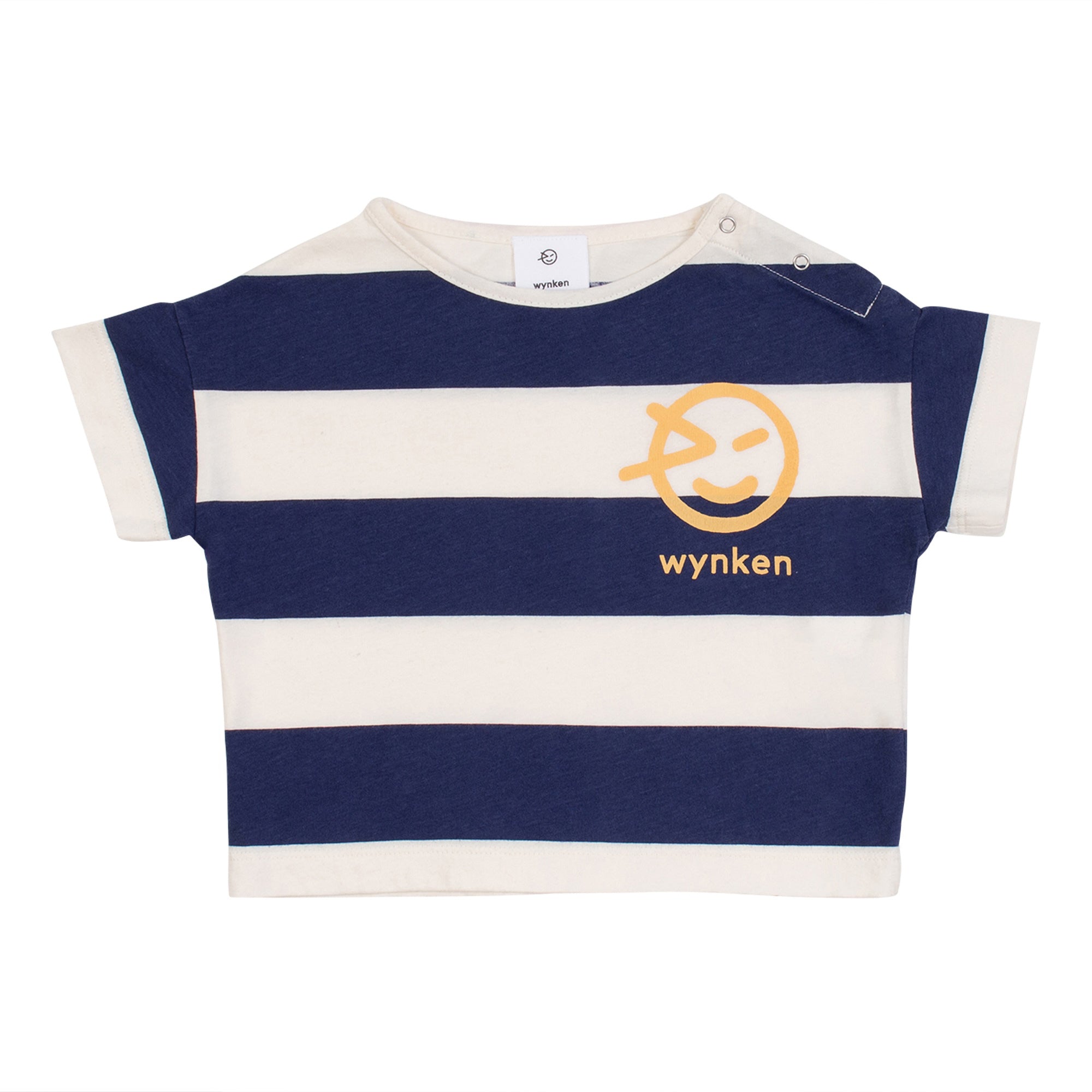 Baby Wide Stripe Wynken Tee - Ecru/Navy