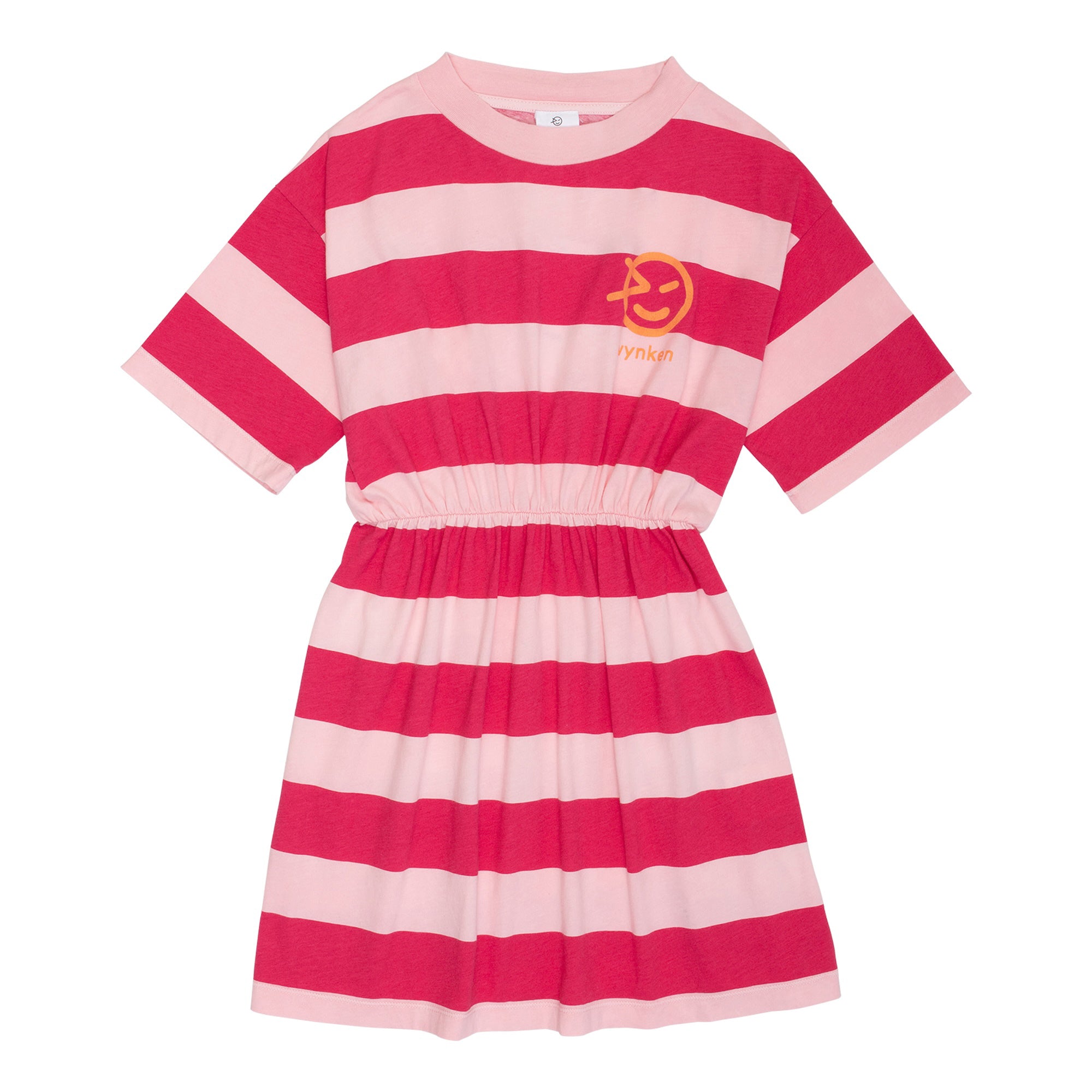Wide Stripe Dress - Pop Pink/Magenta
