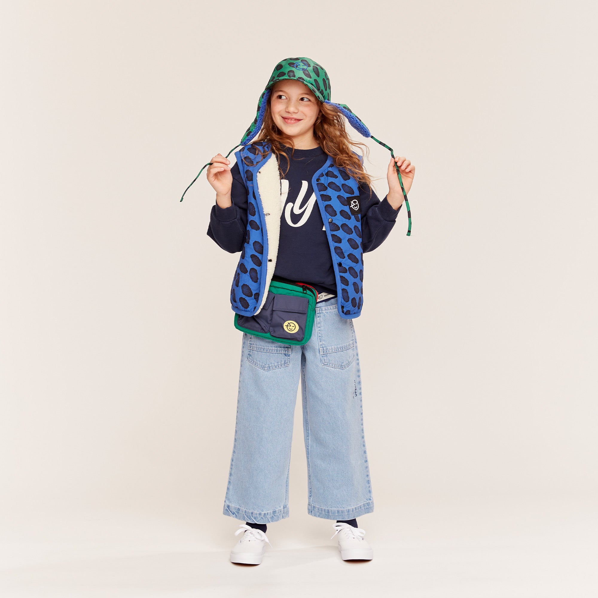 Allegro Reversible Waistcoat - True Blue / Ecru