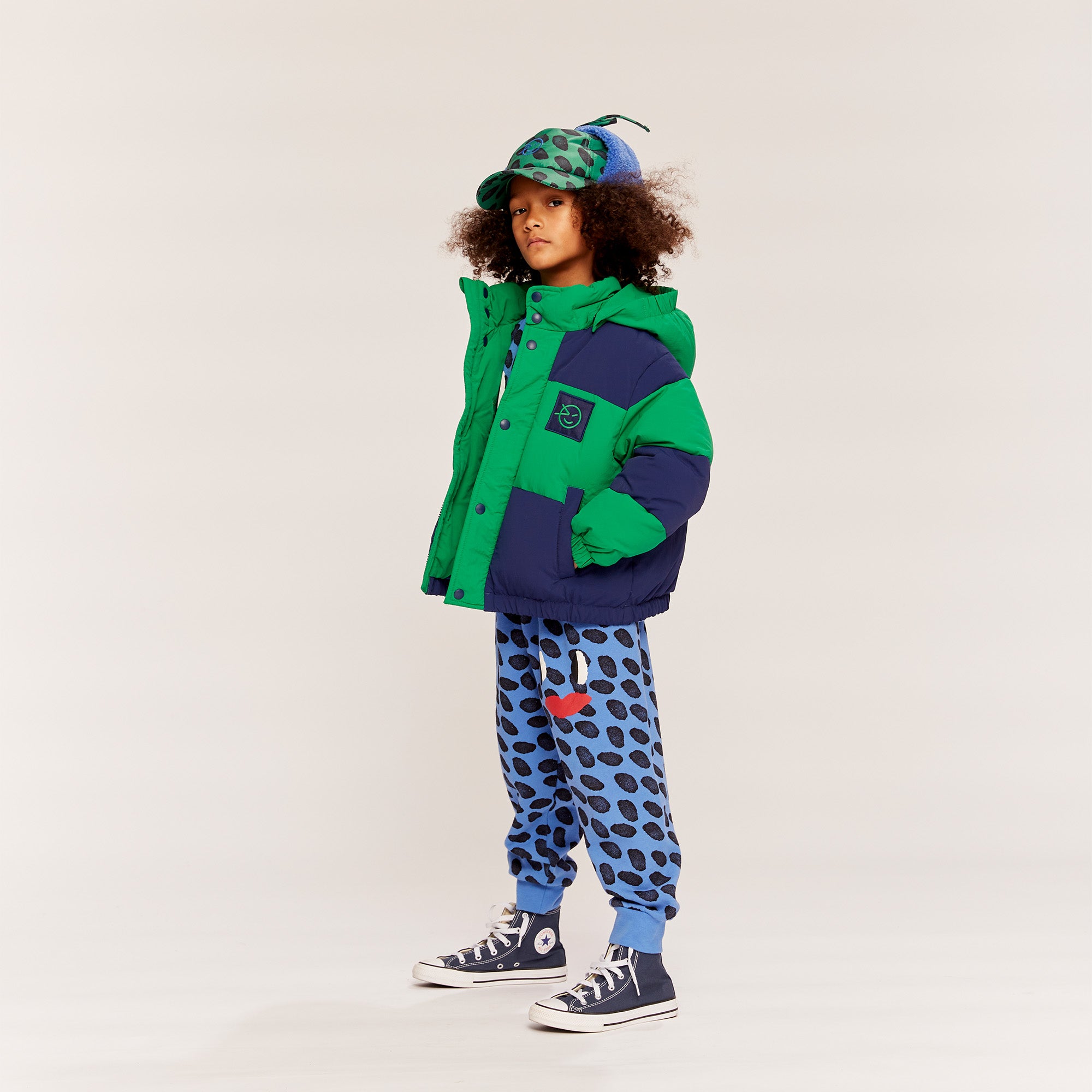 Burletta Down Jacket - Navy / Green