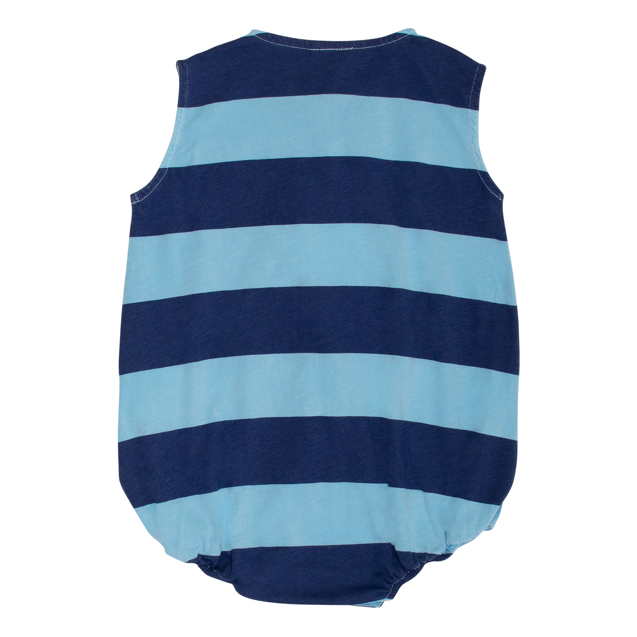 Jersey Romper - Turquoise/Navy