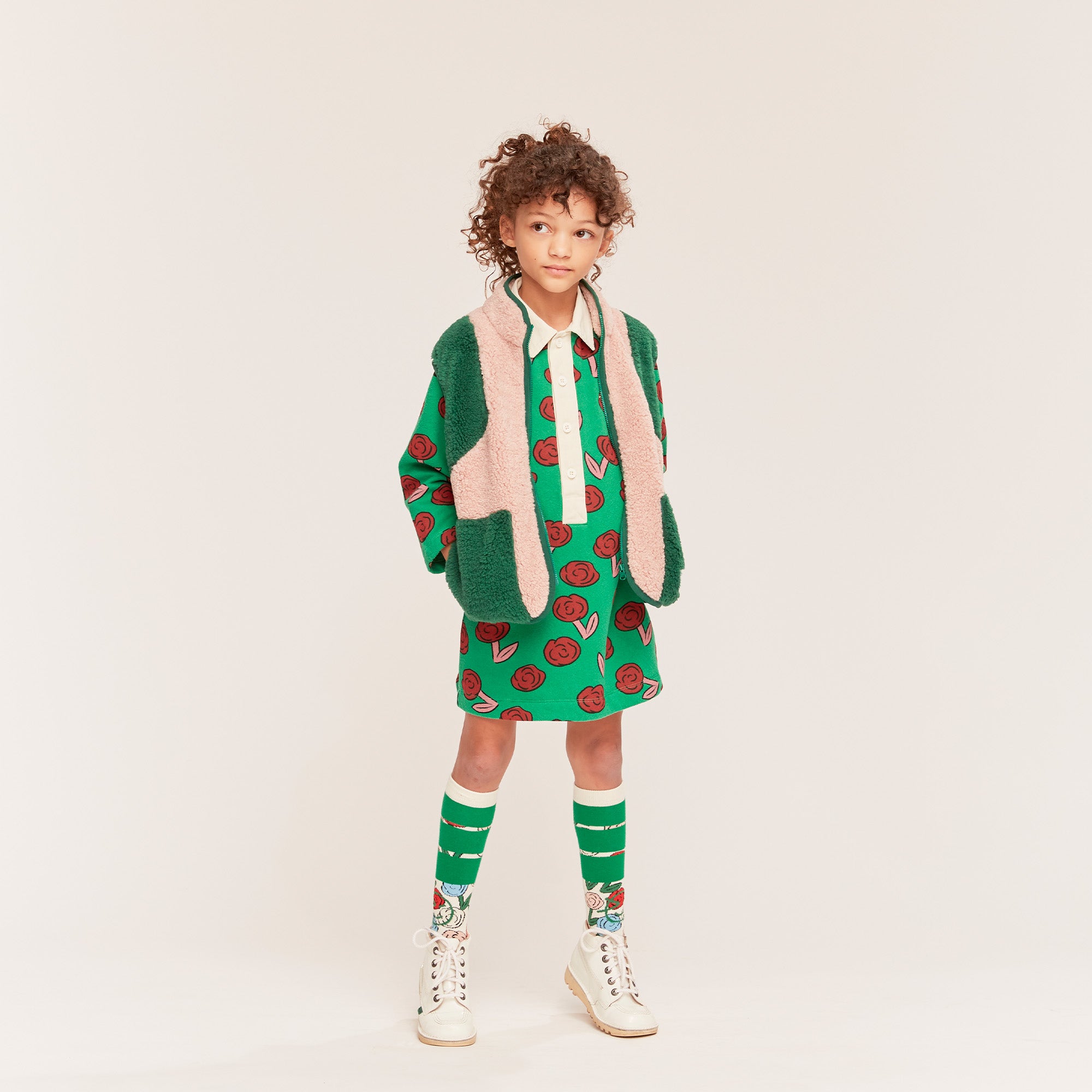 Dancing Dahlia Dress - Python Green
