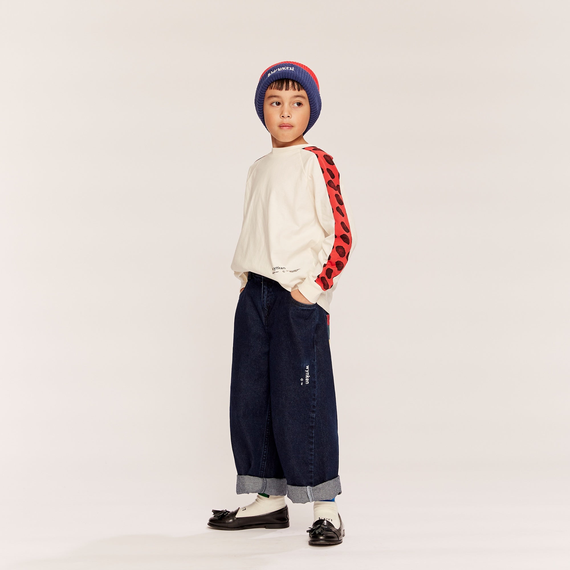 Dash Tee - Ecru / Ladybird Red Dash