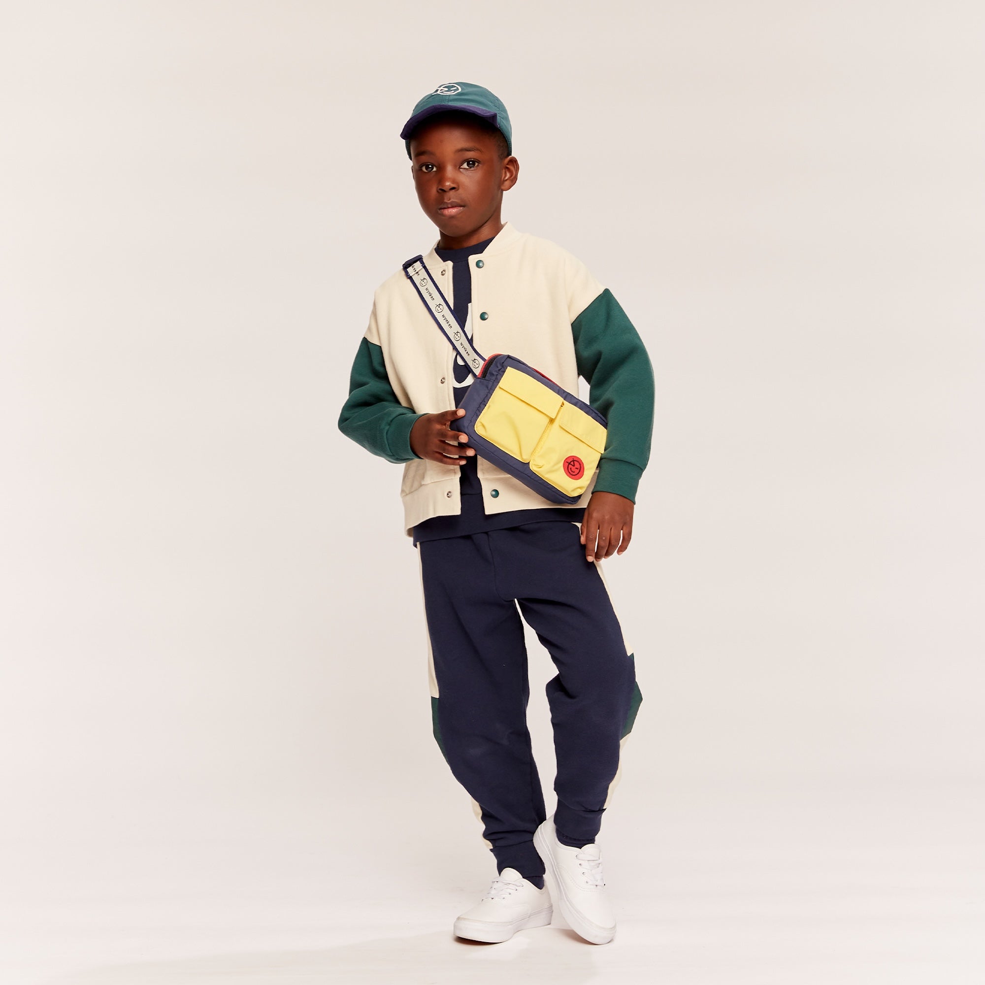 Keel Wynk Bomber - Cream / Forest Green
