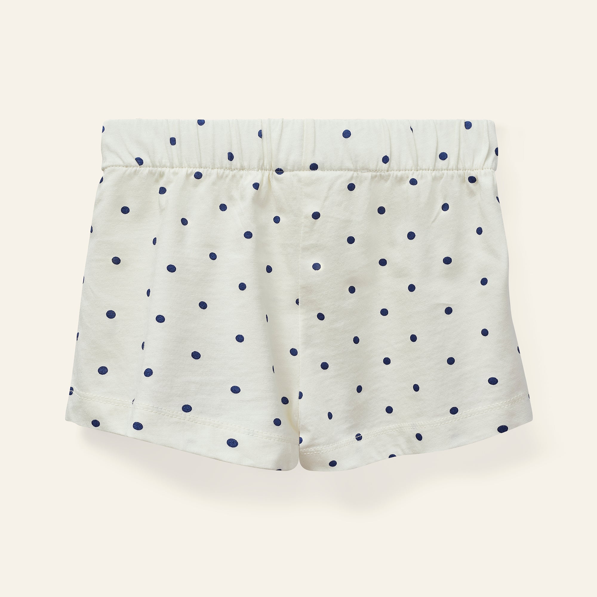 Mini Polka Short - Ecru / Fresh Green