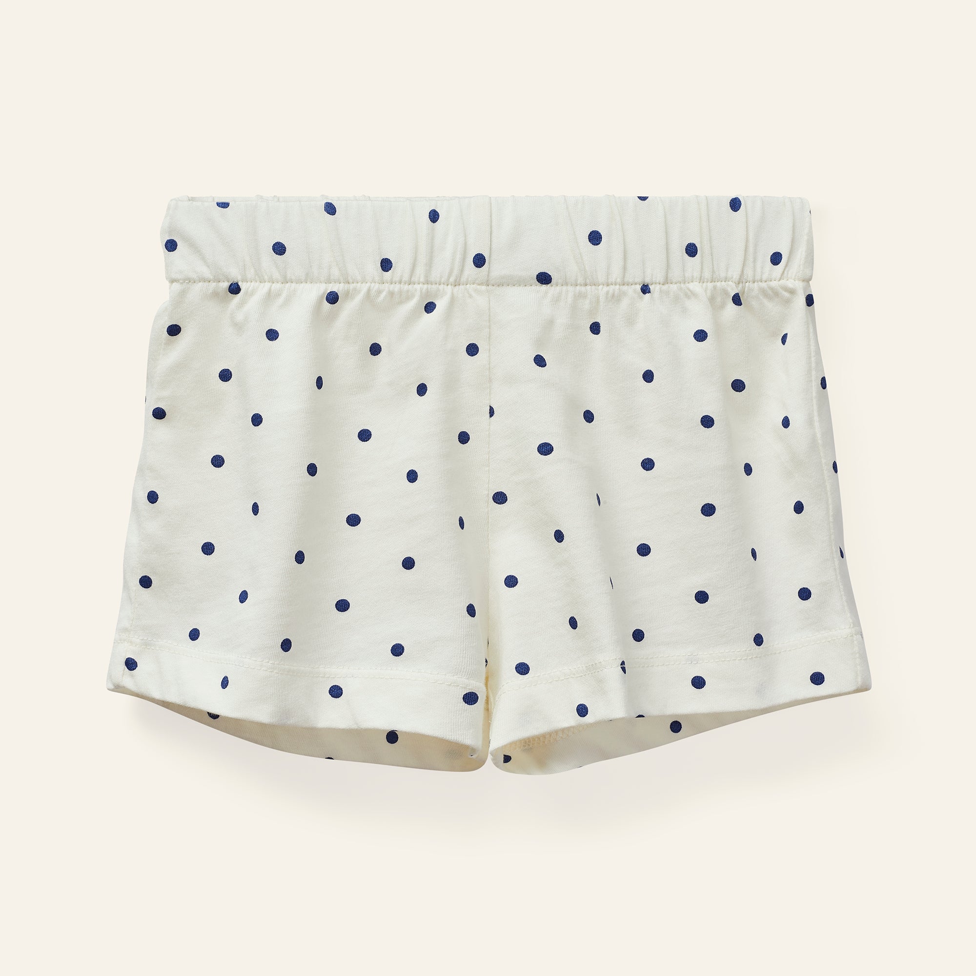 Mini Polka Short - Ecru / Fresh Green