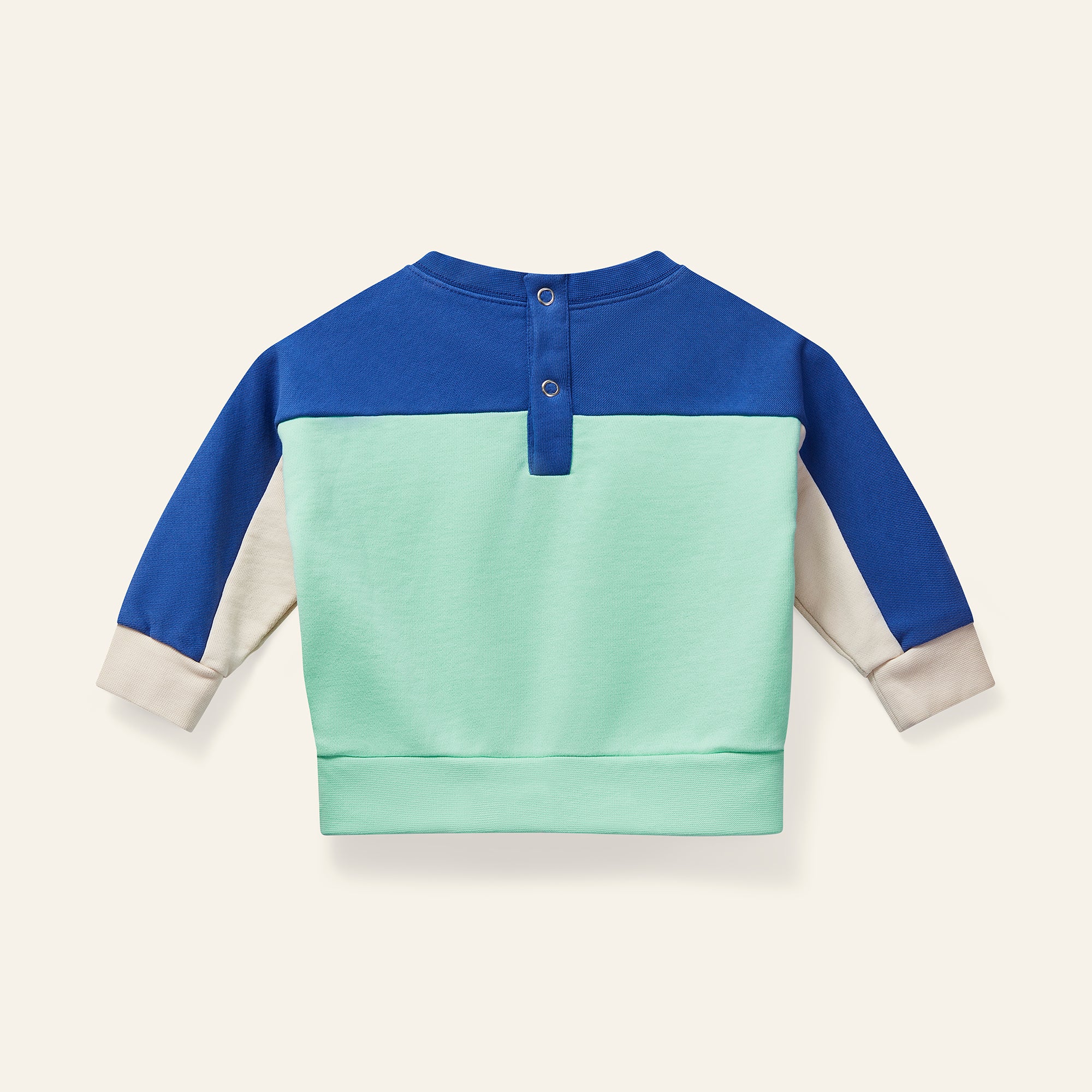 Mini Keel Sweat - Pale Green / Klein Blue