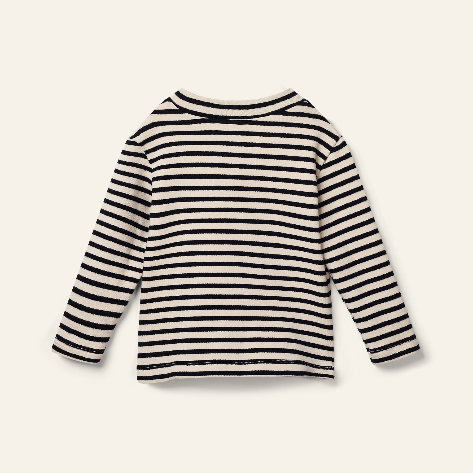 Mini Lento Turtle Neck - Black / Ecru Stripe