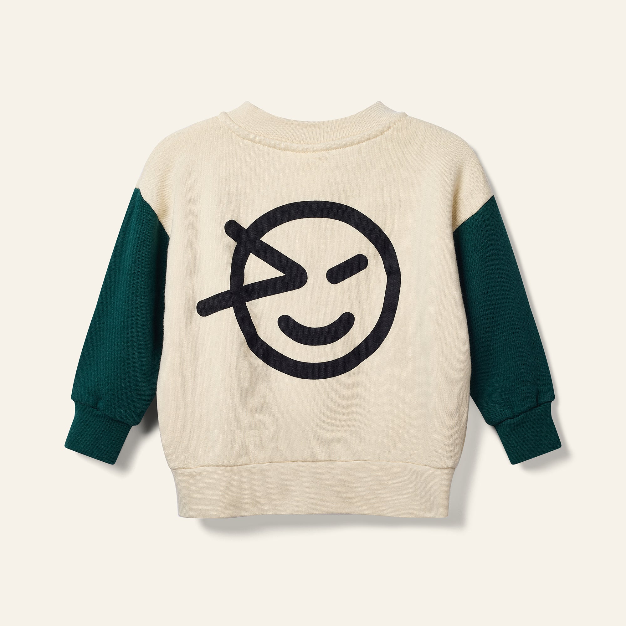 Mini Wynk Bomber - Cream / Forest Green
