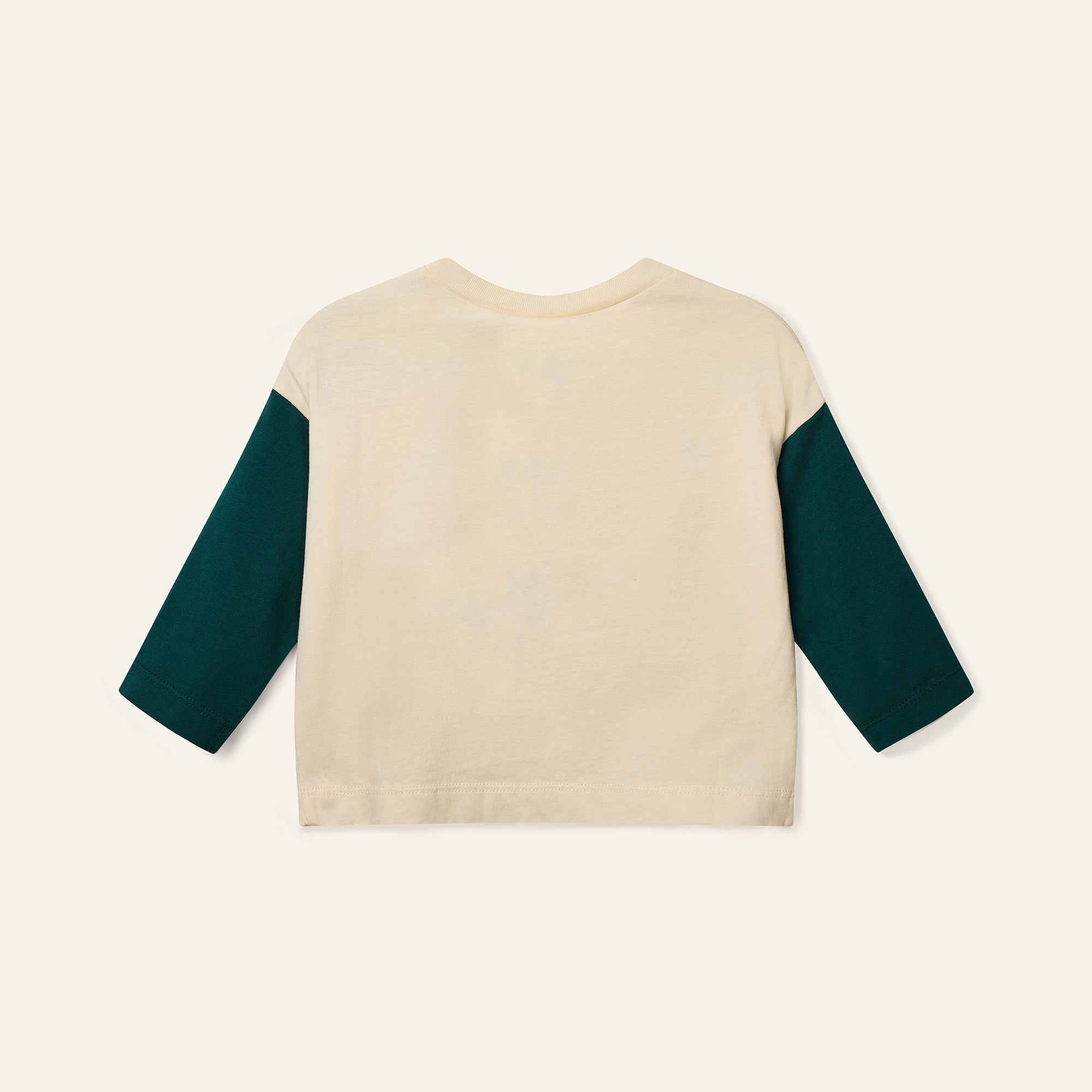Mini Bravo Tee - Cream / Forest Green