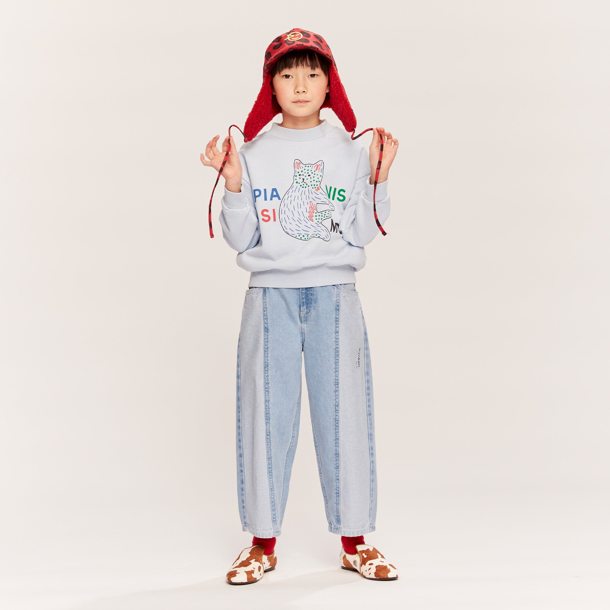Panel Jean - Mid Wash / Pale Bleach Denim