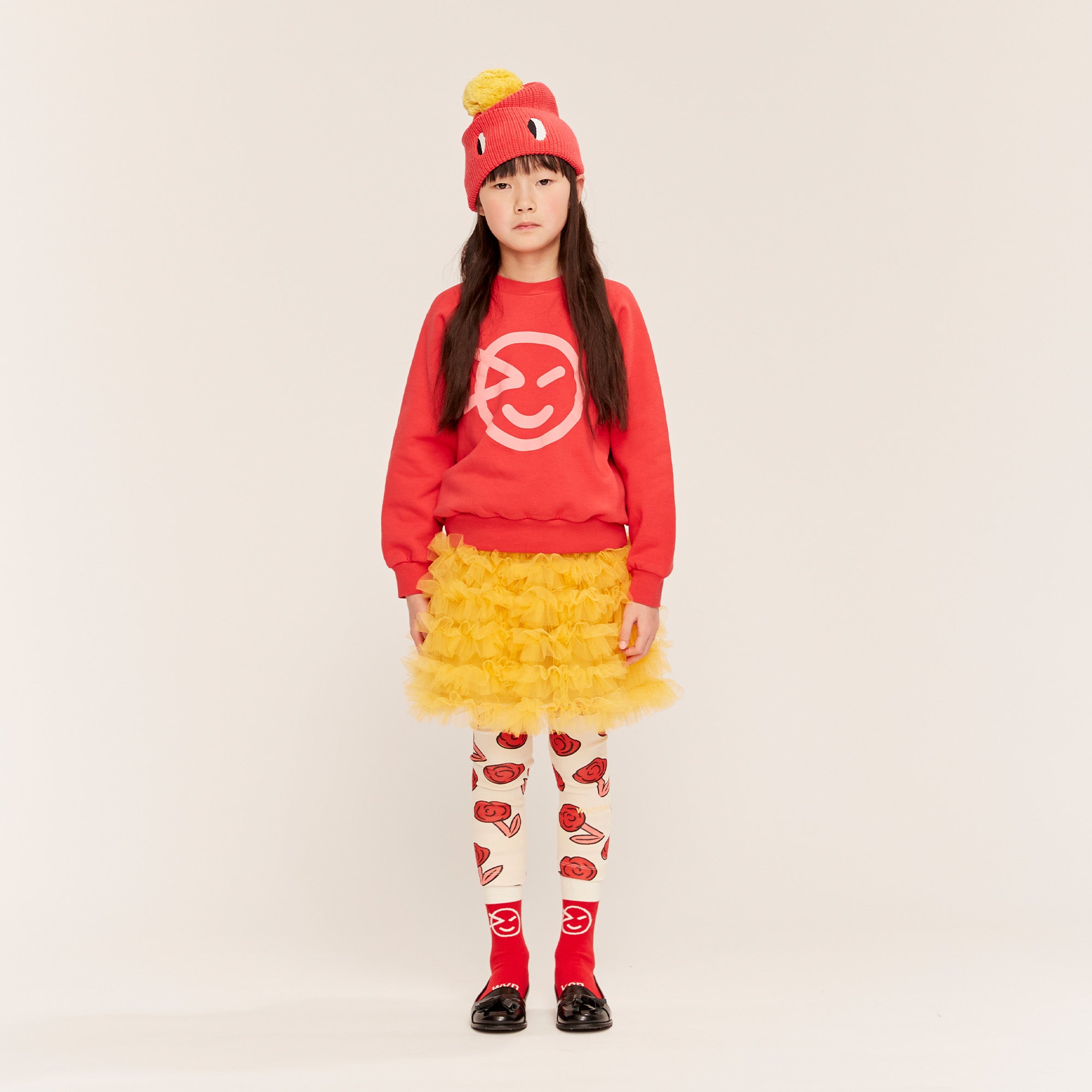 Pom Pom Beanie - Rouge