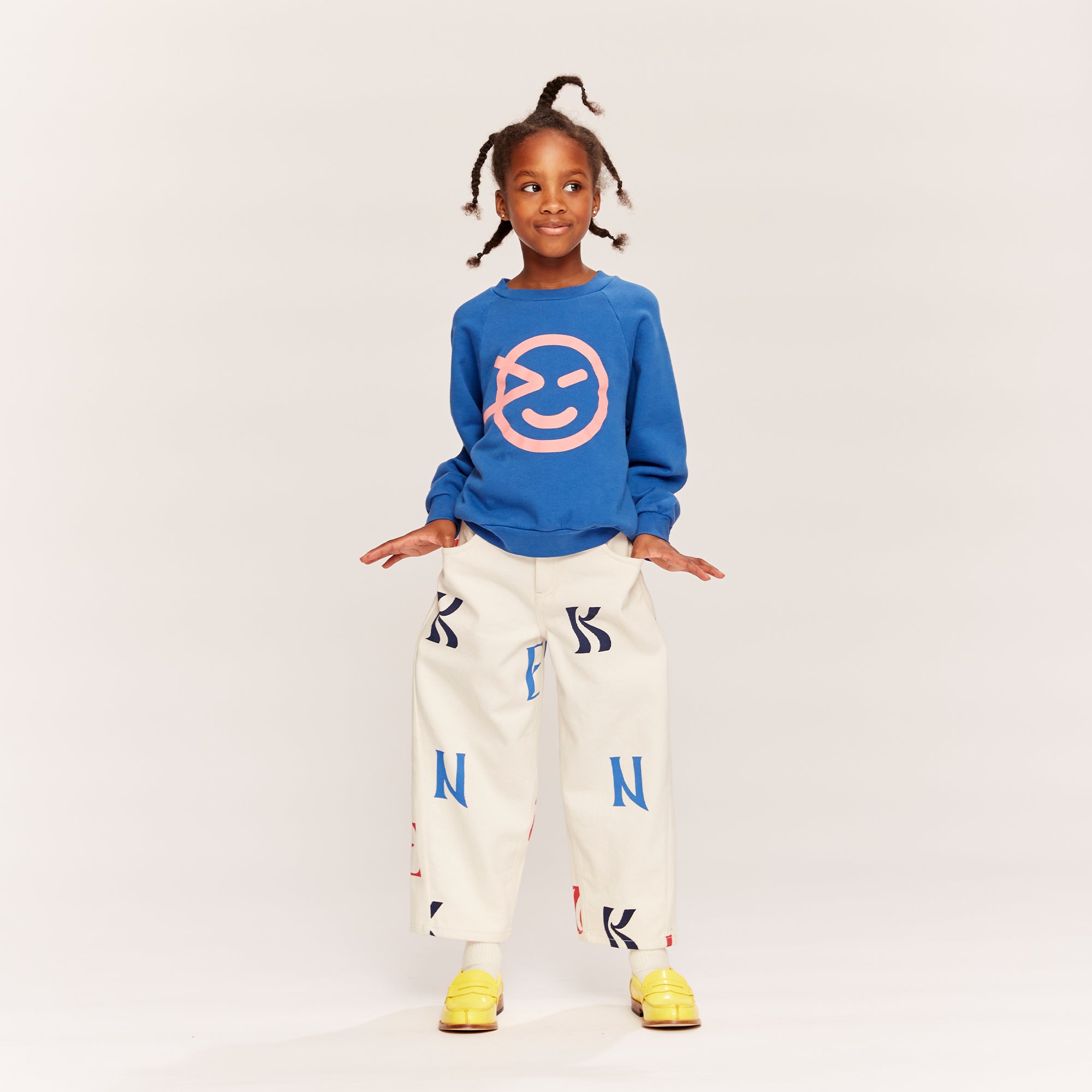 Raglan Wynk Sweat - Slow Blue