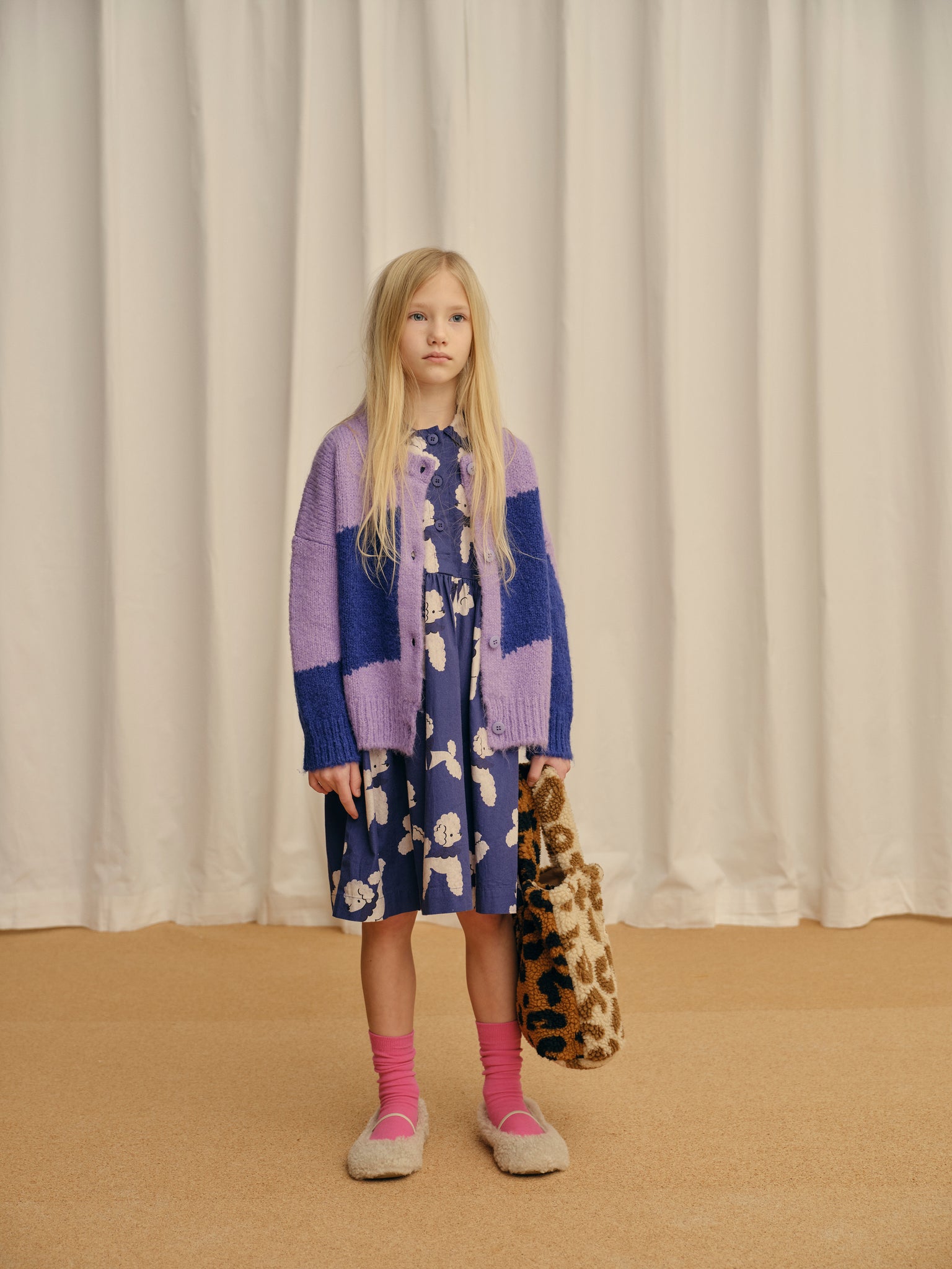 Nube Dress - Strong Blue Poodles