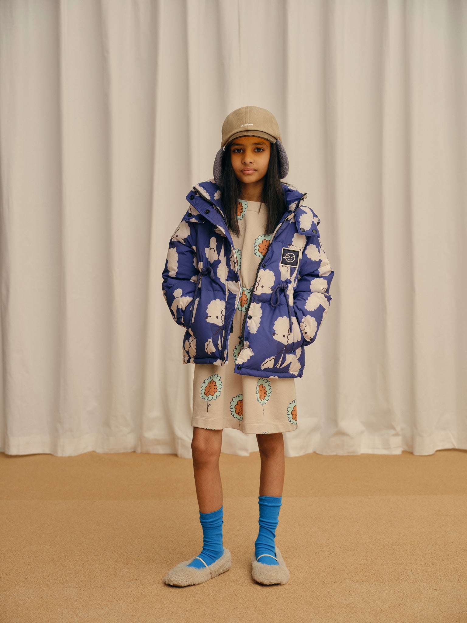 Bonchino Short Down Coat - Navy