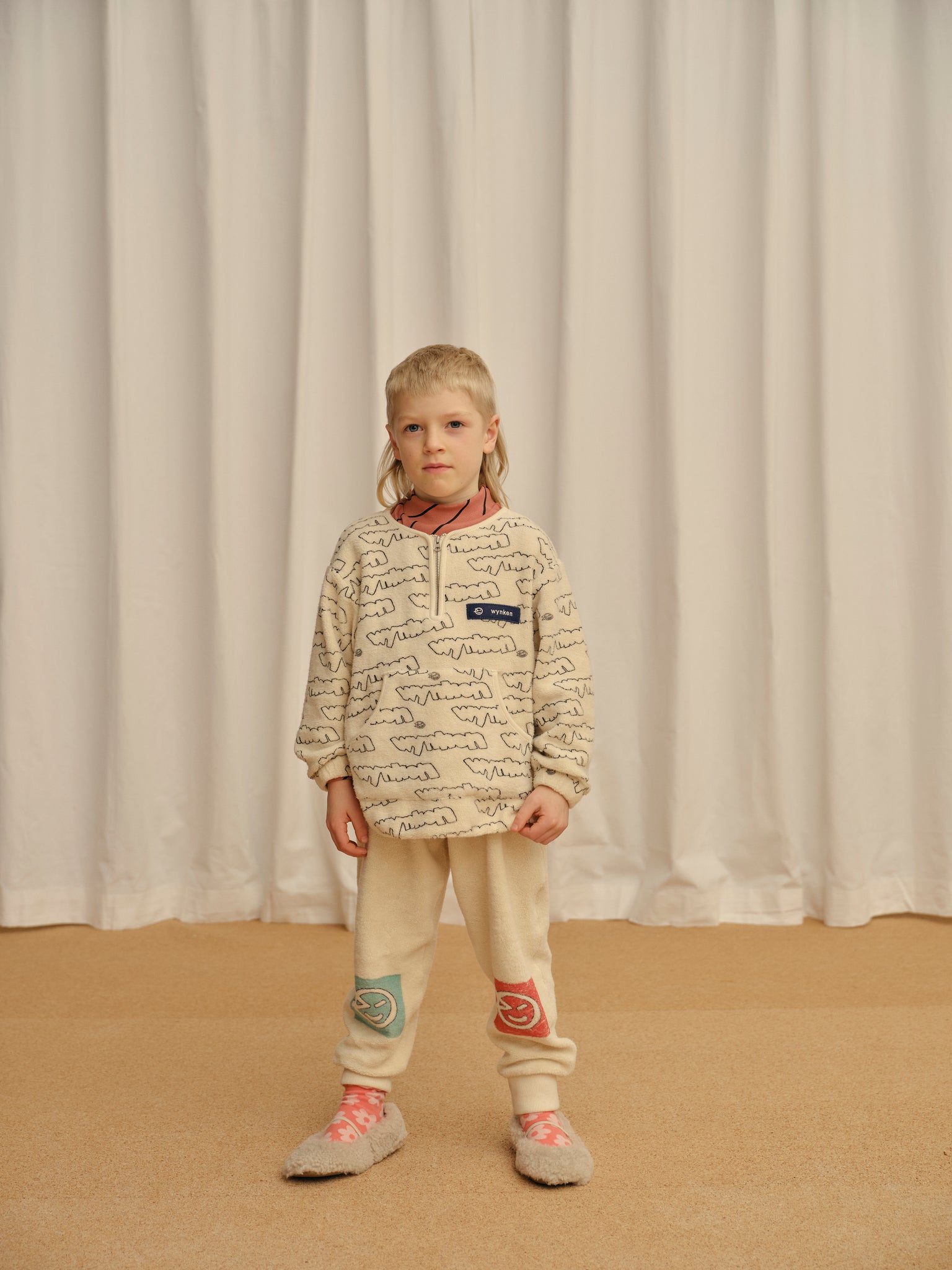 Fluffy Wynken Pant- Ecru / Multi