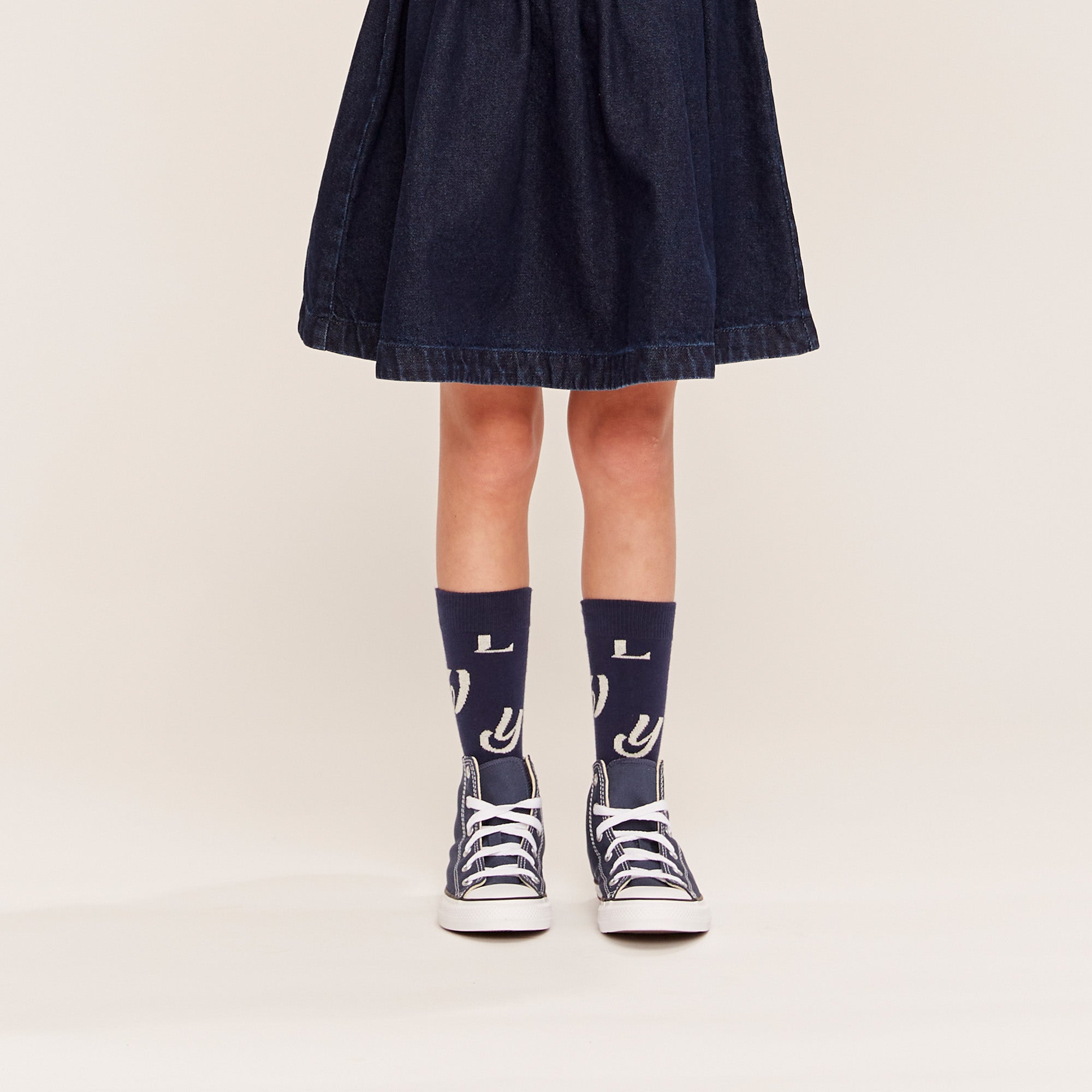 Tempo Sock - Navy / Ecru