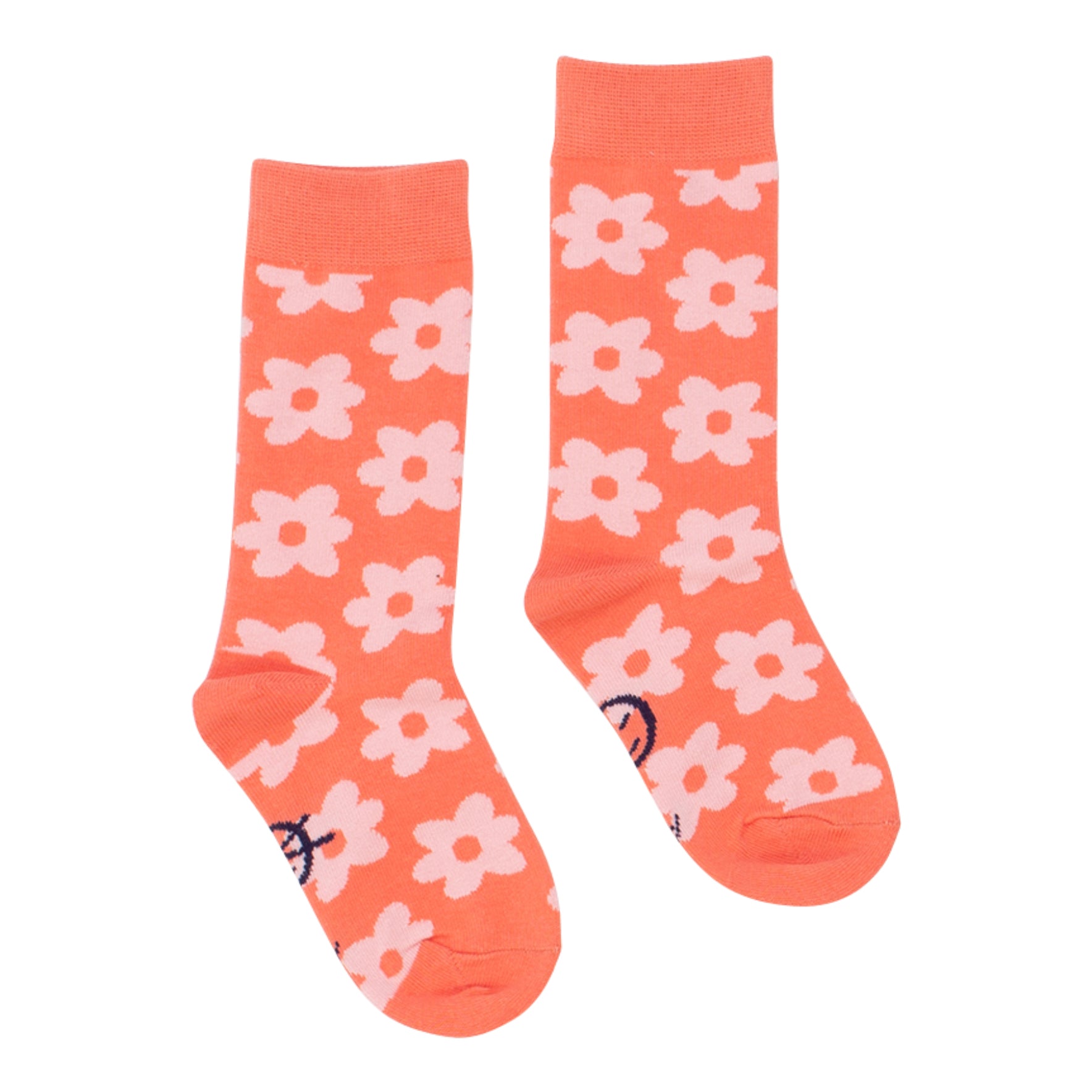 Flower Sock - Deep Sun/Pale Pink