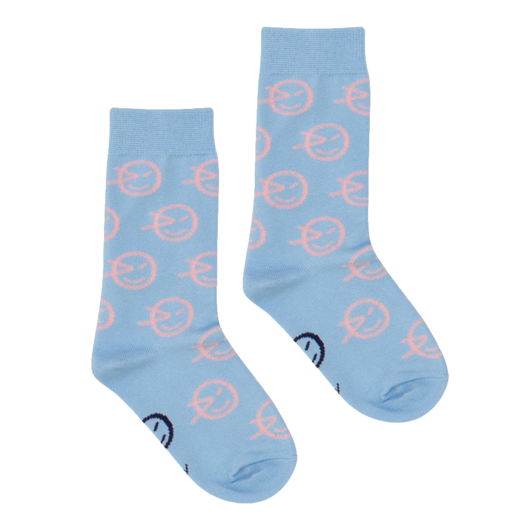 Wynken Multi Sock - Pale Blue / Plush Pink
