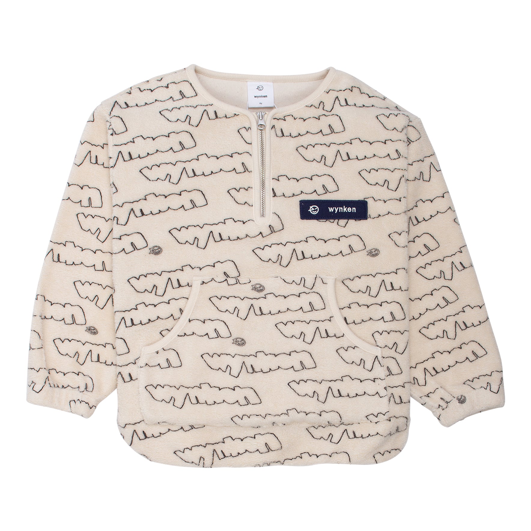 Fluffy Wynken Half Zip - Ecru