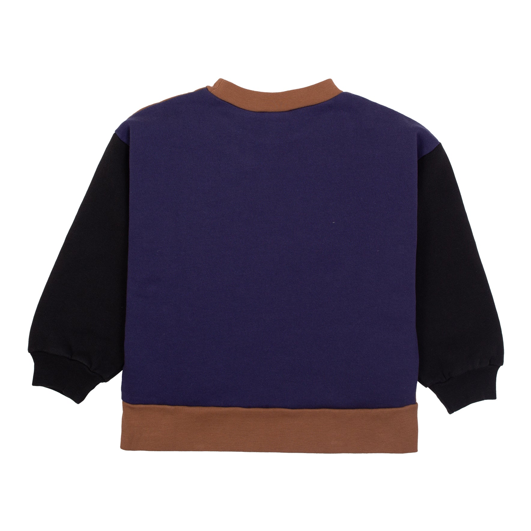 Panel Sweat - Brun, Black And Navy