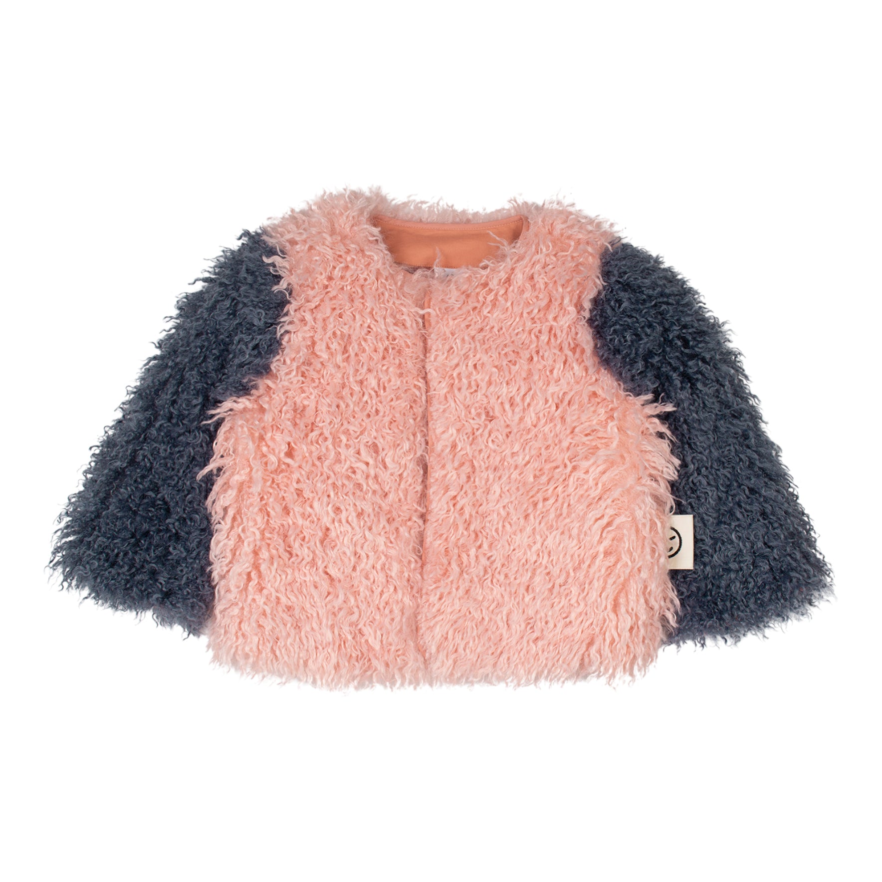 Shaggy Box Jacket - Pink / Blue