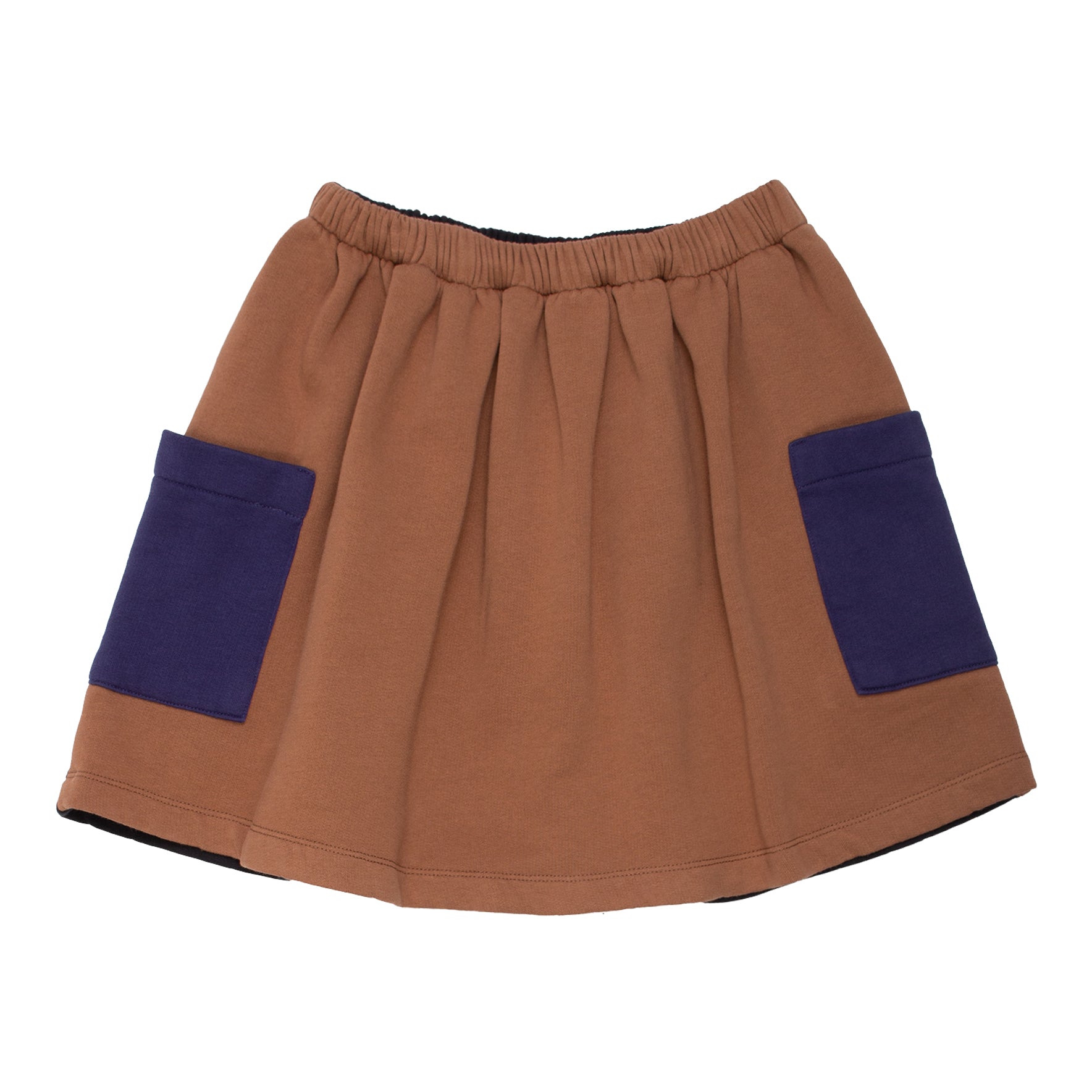 Panel Pocket Skirt - Brun, Black And Navy