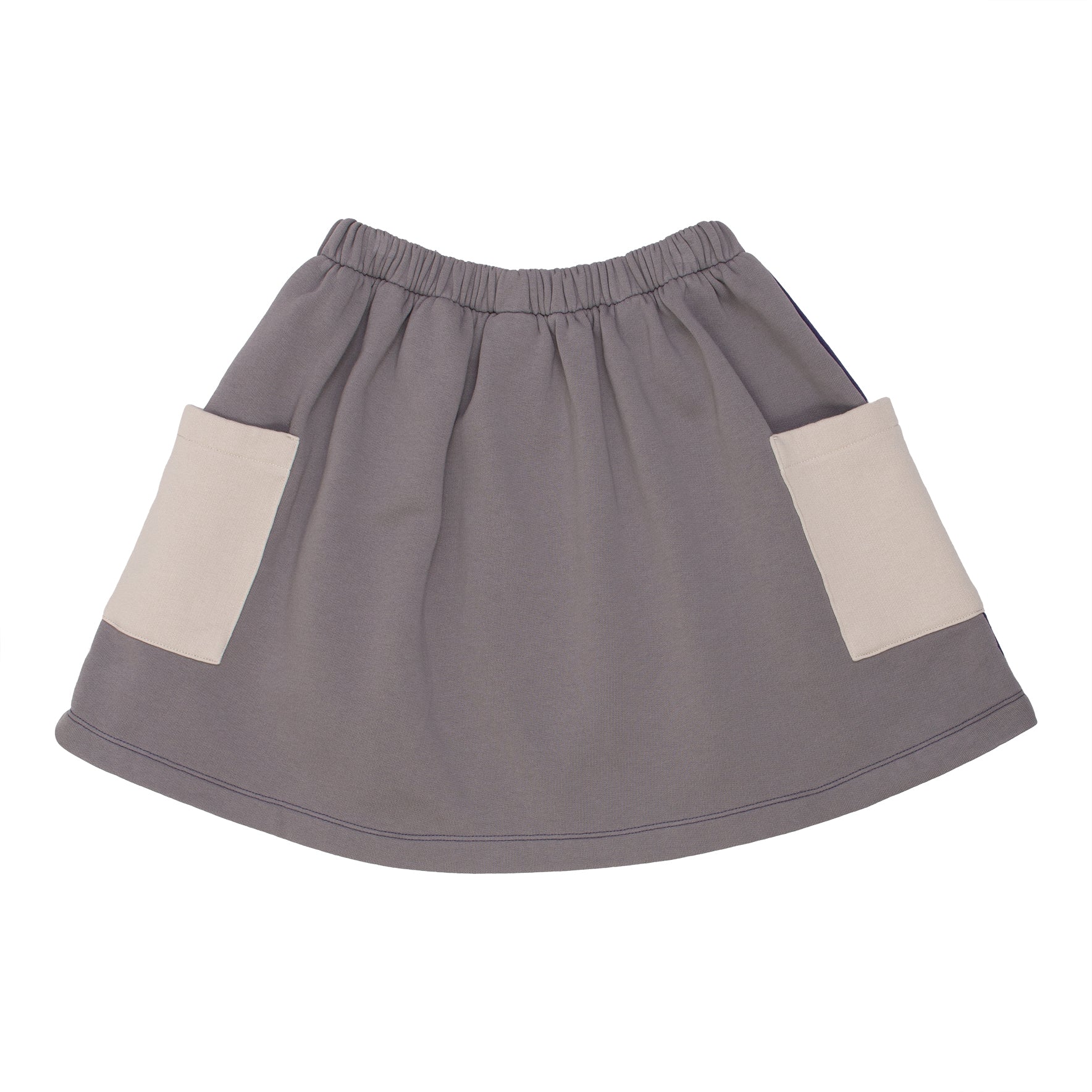 Panel Pocket Skirt - Navy /  Greys