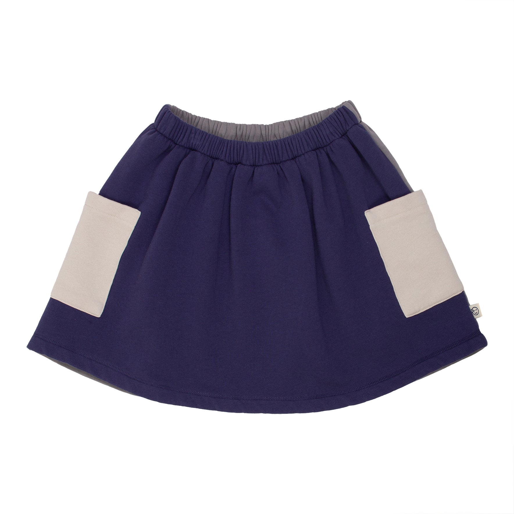Panel Pocket Skirt - Navy /  Greys