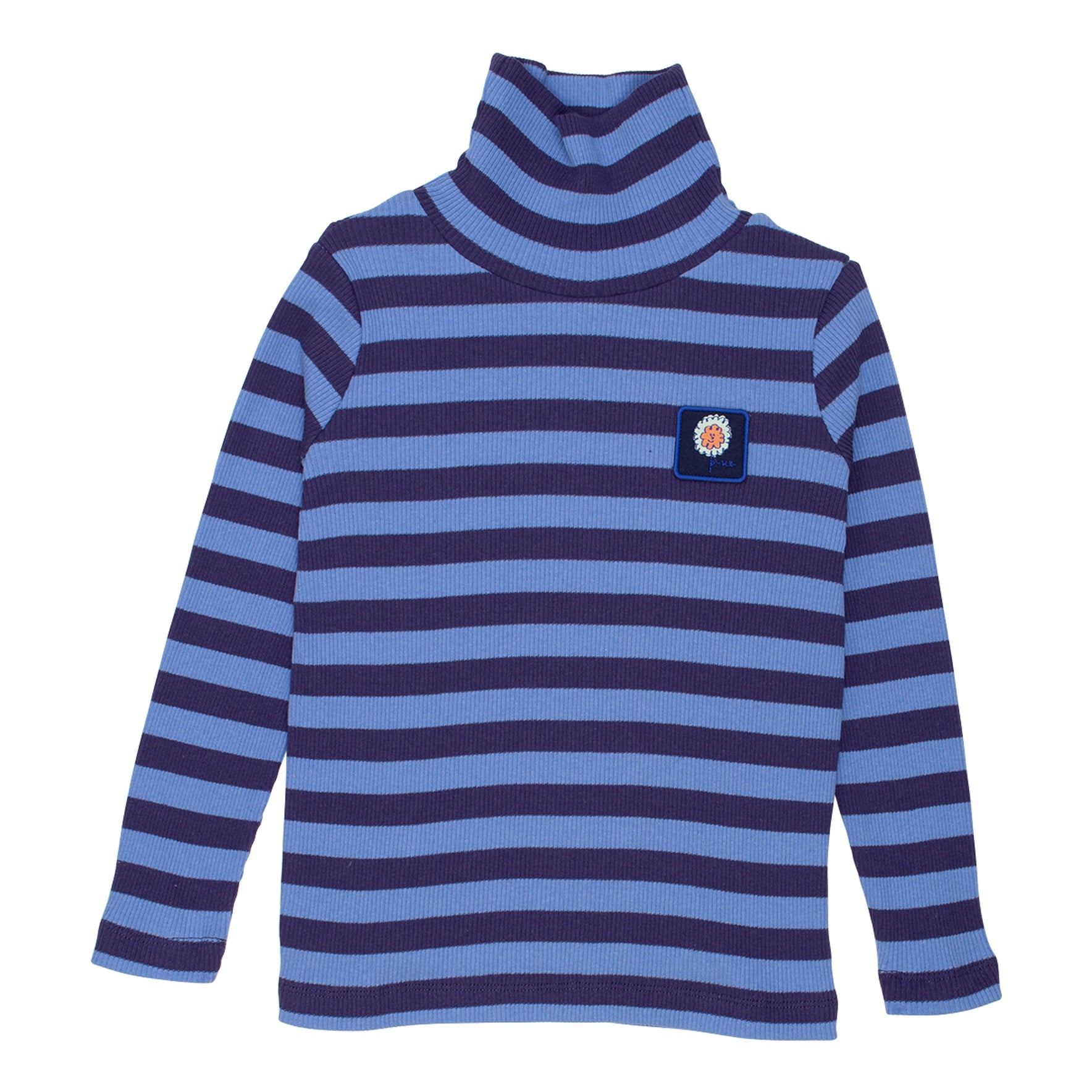 Soft Luna Roll Neck - Sky Blue / Navy