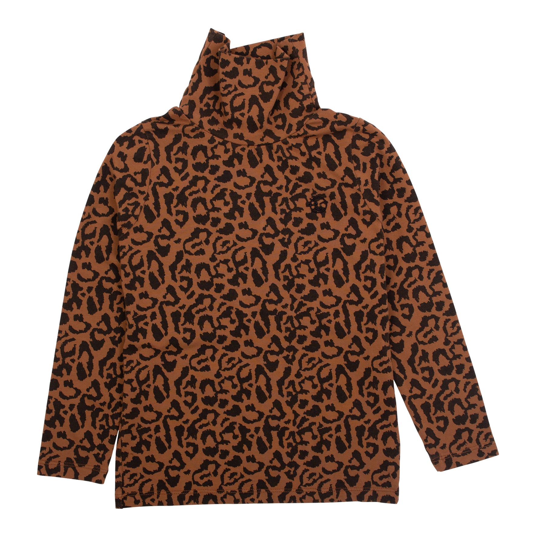 Luna Roll Neck - Brun Animal Print