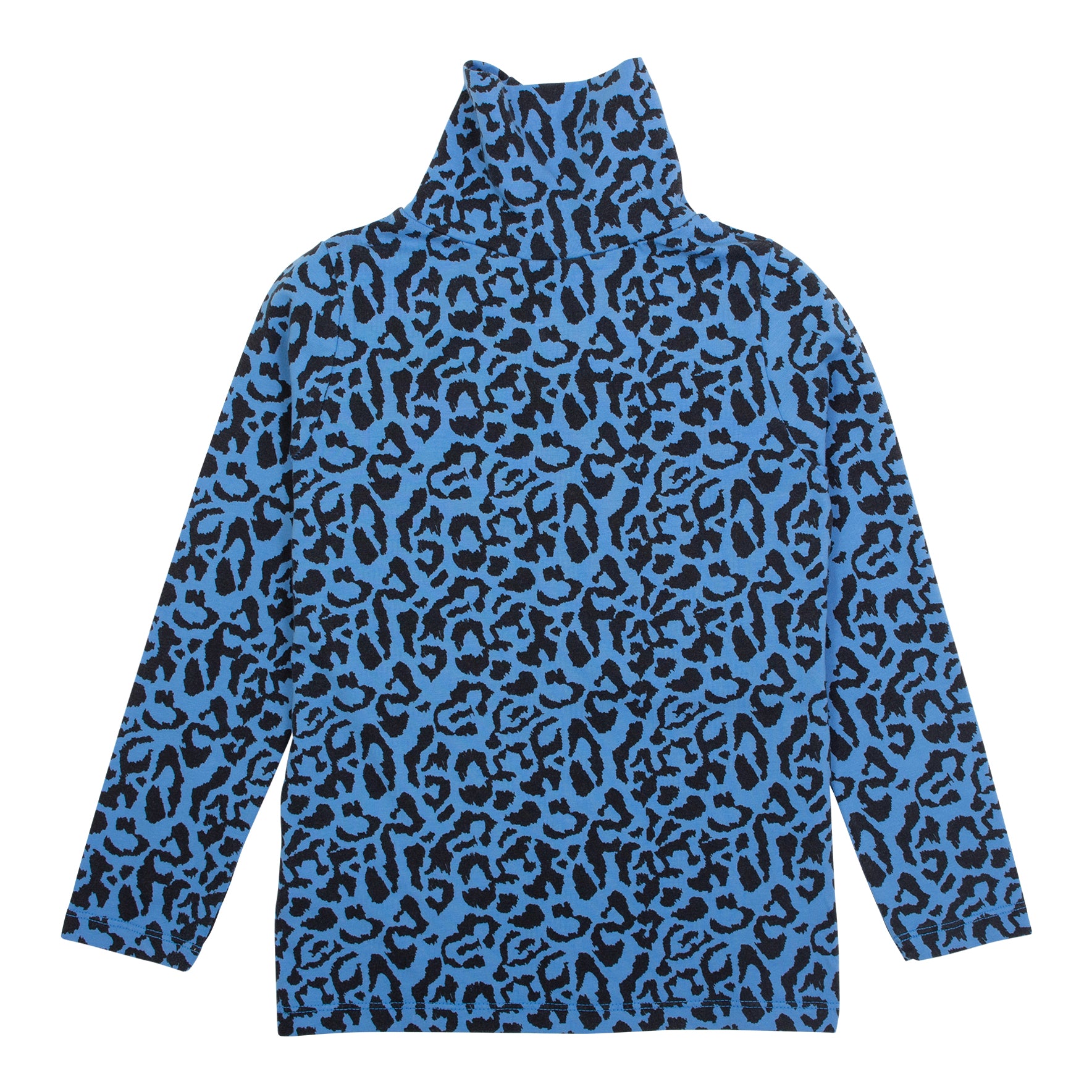 Luna Roll Neck - Circus Blue Animal Print
