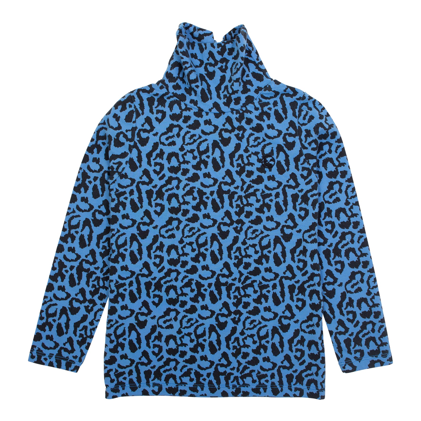 Luna Roll Neck - Circus Blue Animal Print