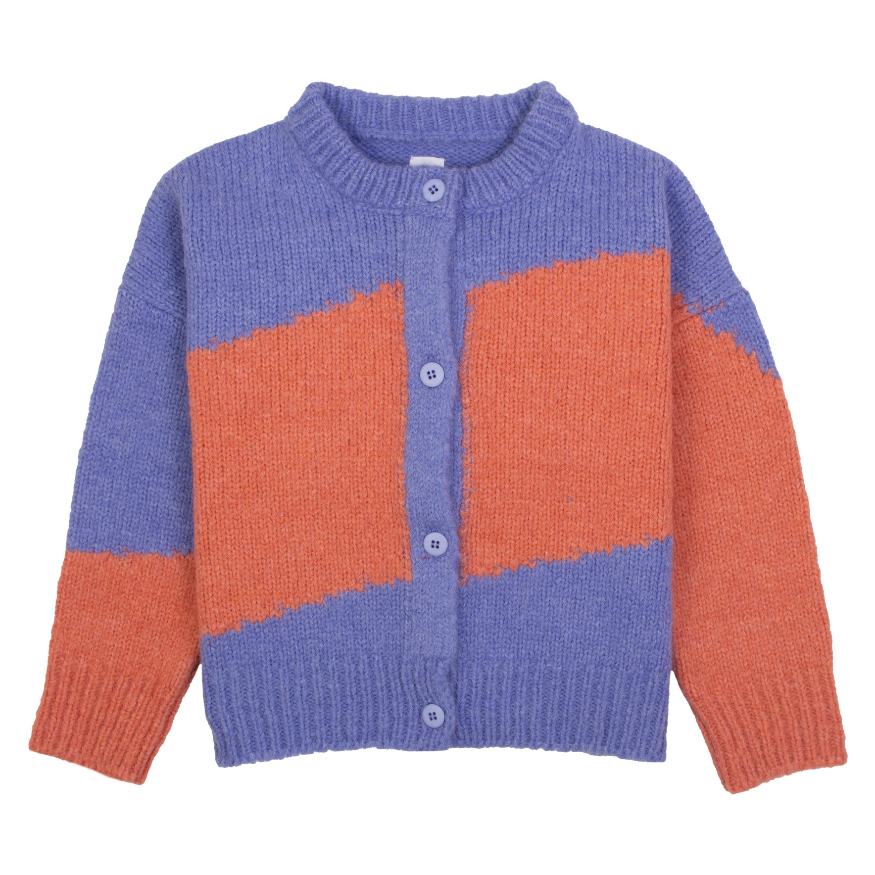 Wave Cardigan - Circus Blue / Deep Peach