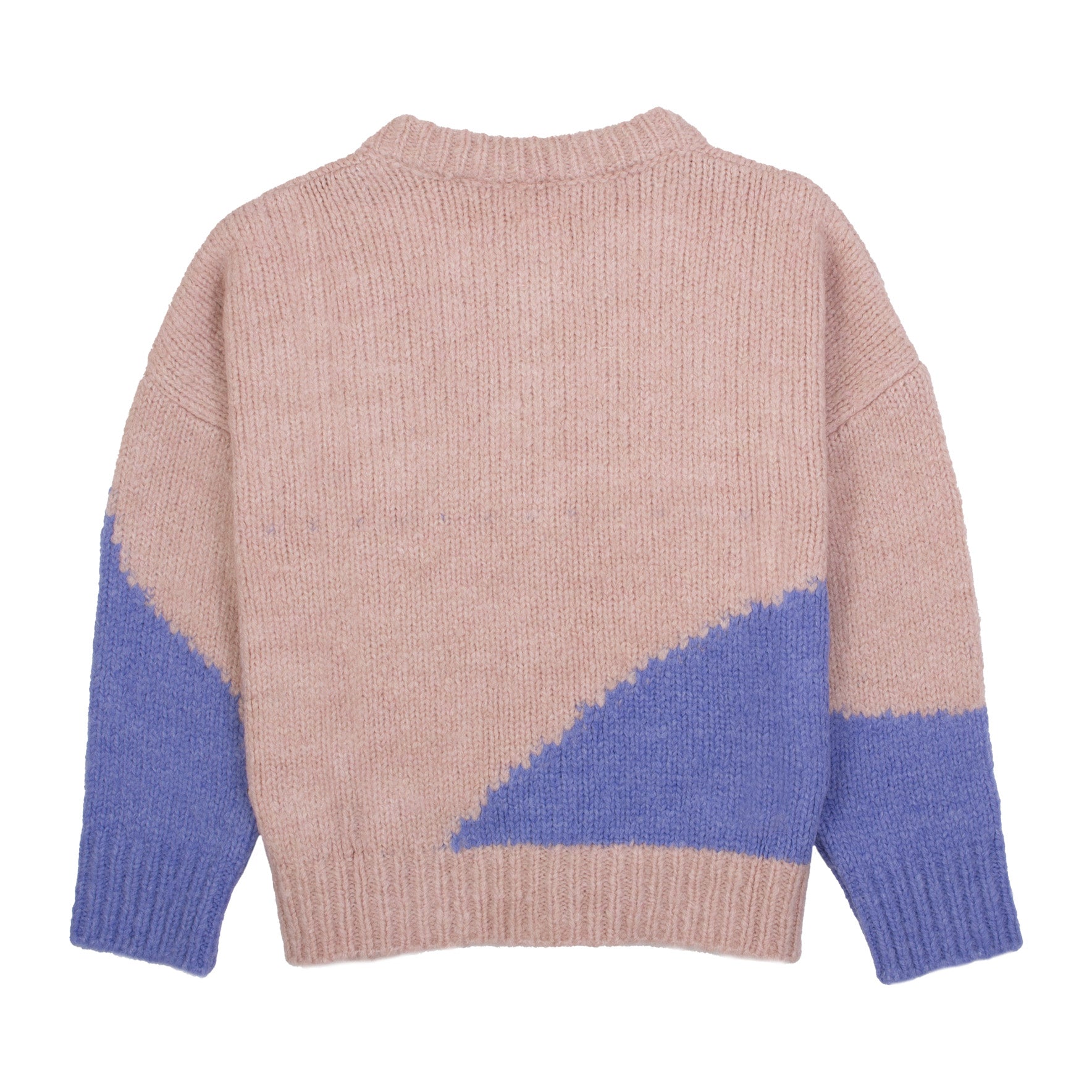 Wave Cardigan - Palest Pink / Circus Blue