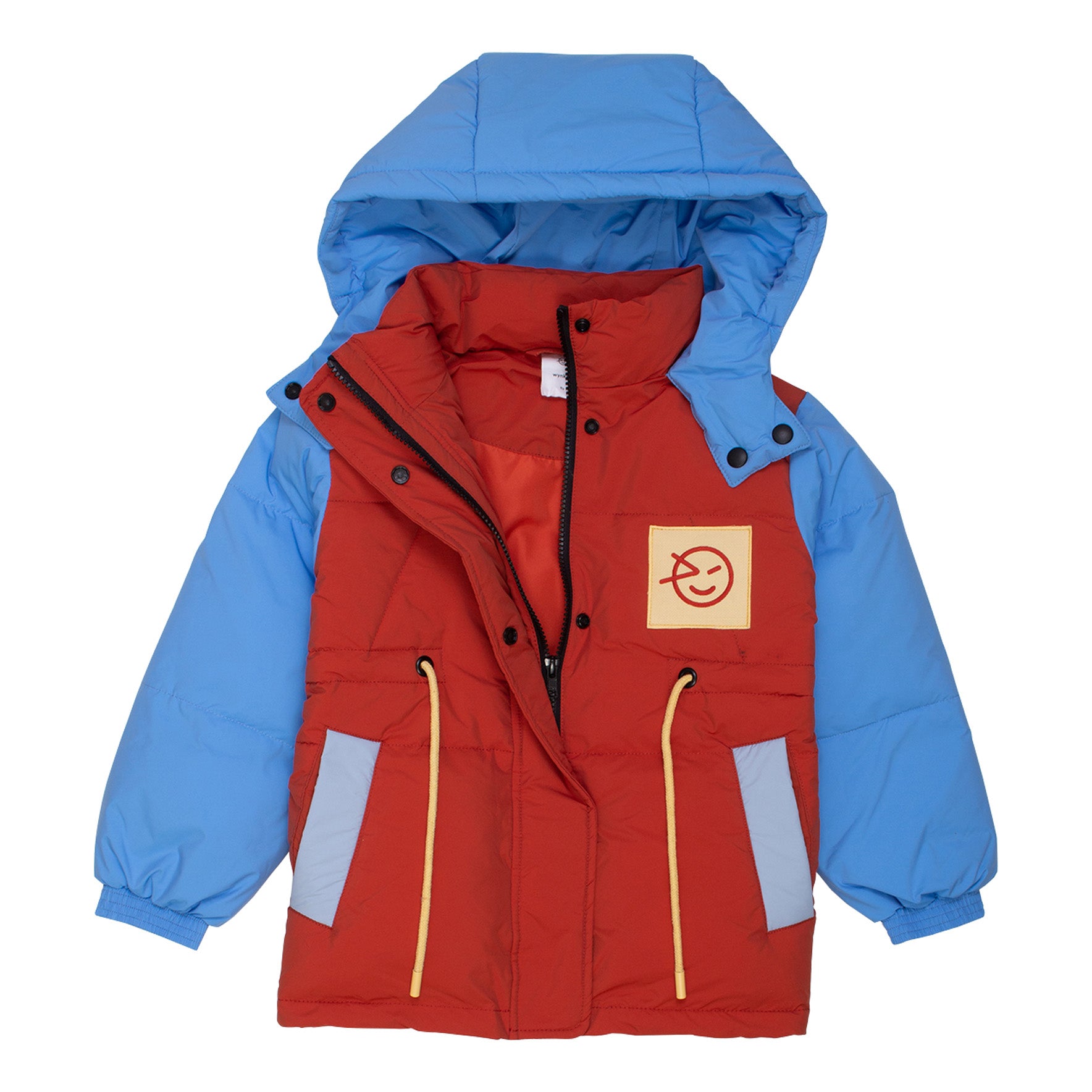 Colour Block Riga Short Jacket - Blue / Brick
