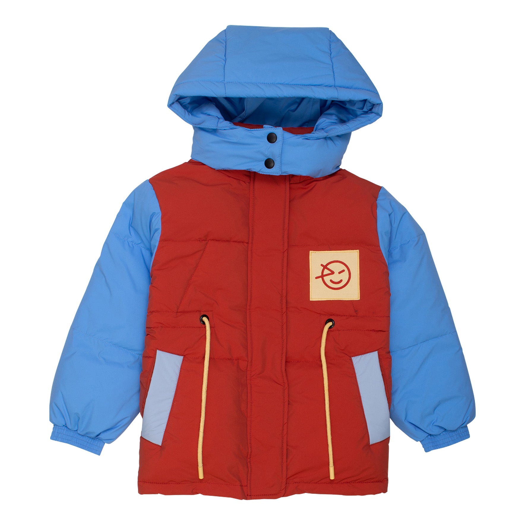 Colour Block Riga Short Jacket - Blue / Brick