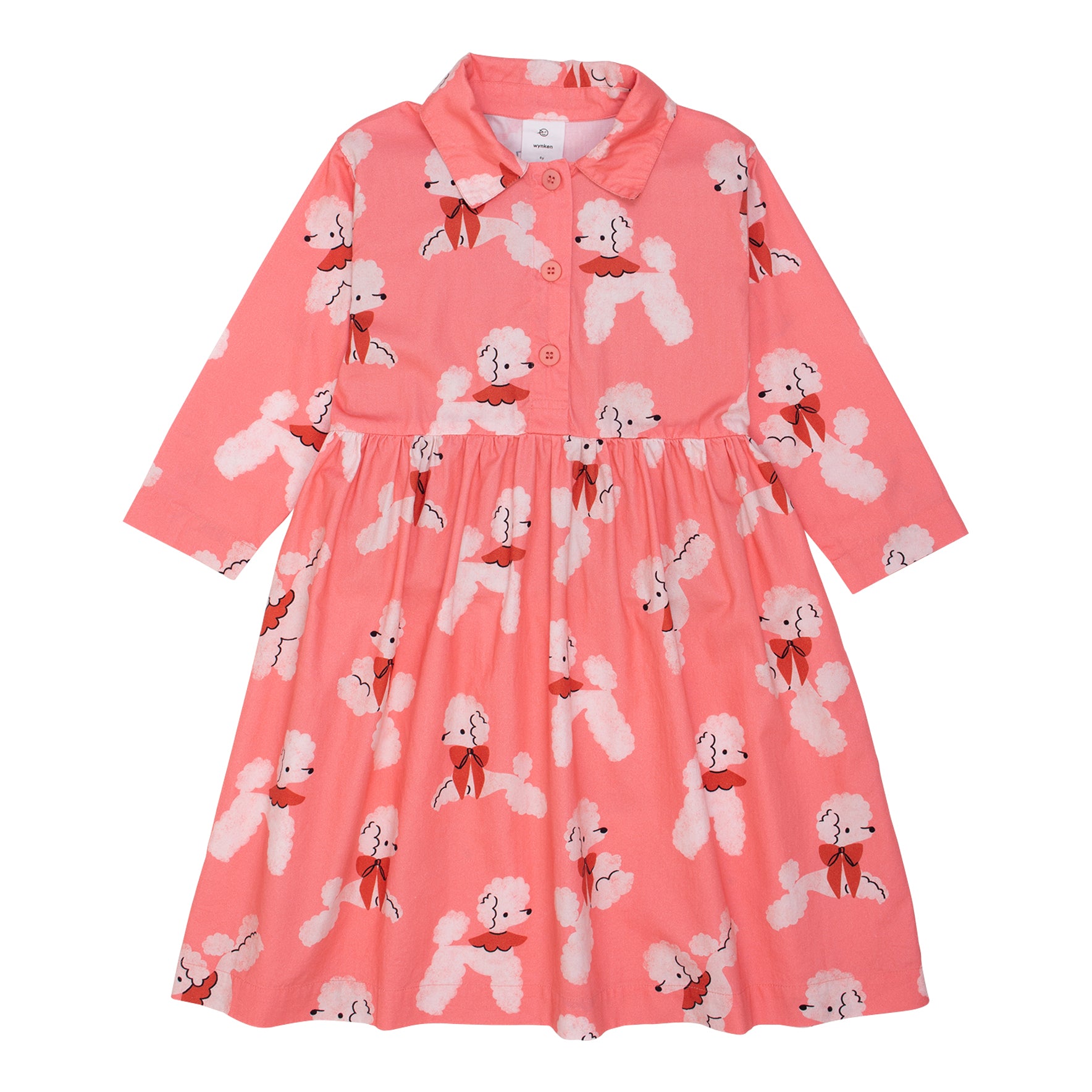 Nube Dress - Pale Pink Poodles