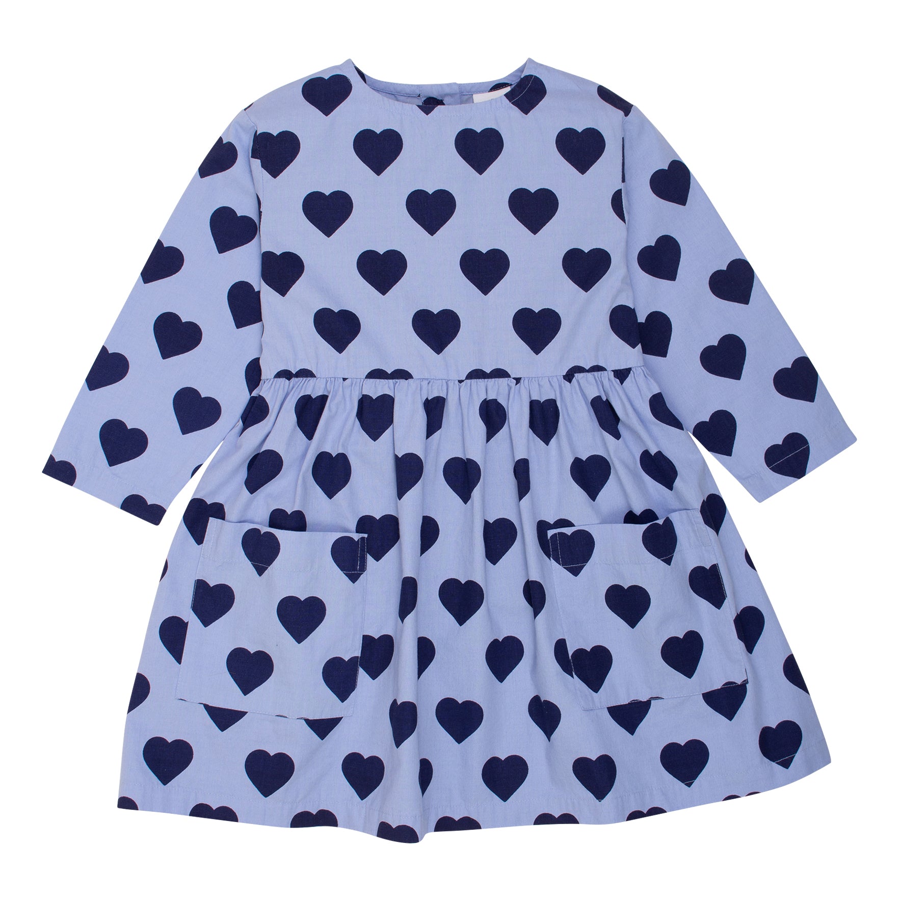 Swing Dress - Blue Hearts