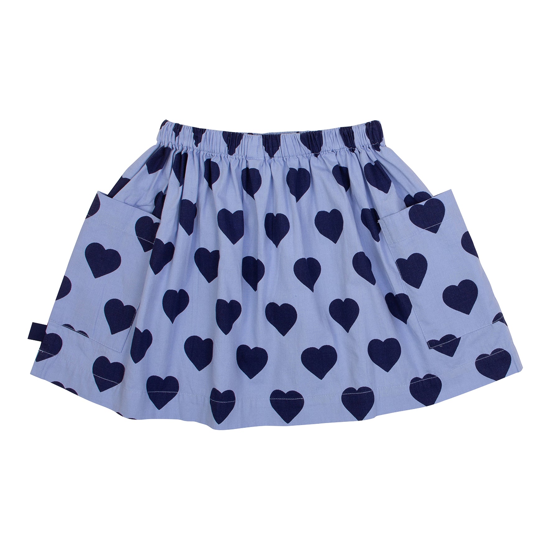 Swing Skirt - Blue Hearts