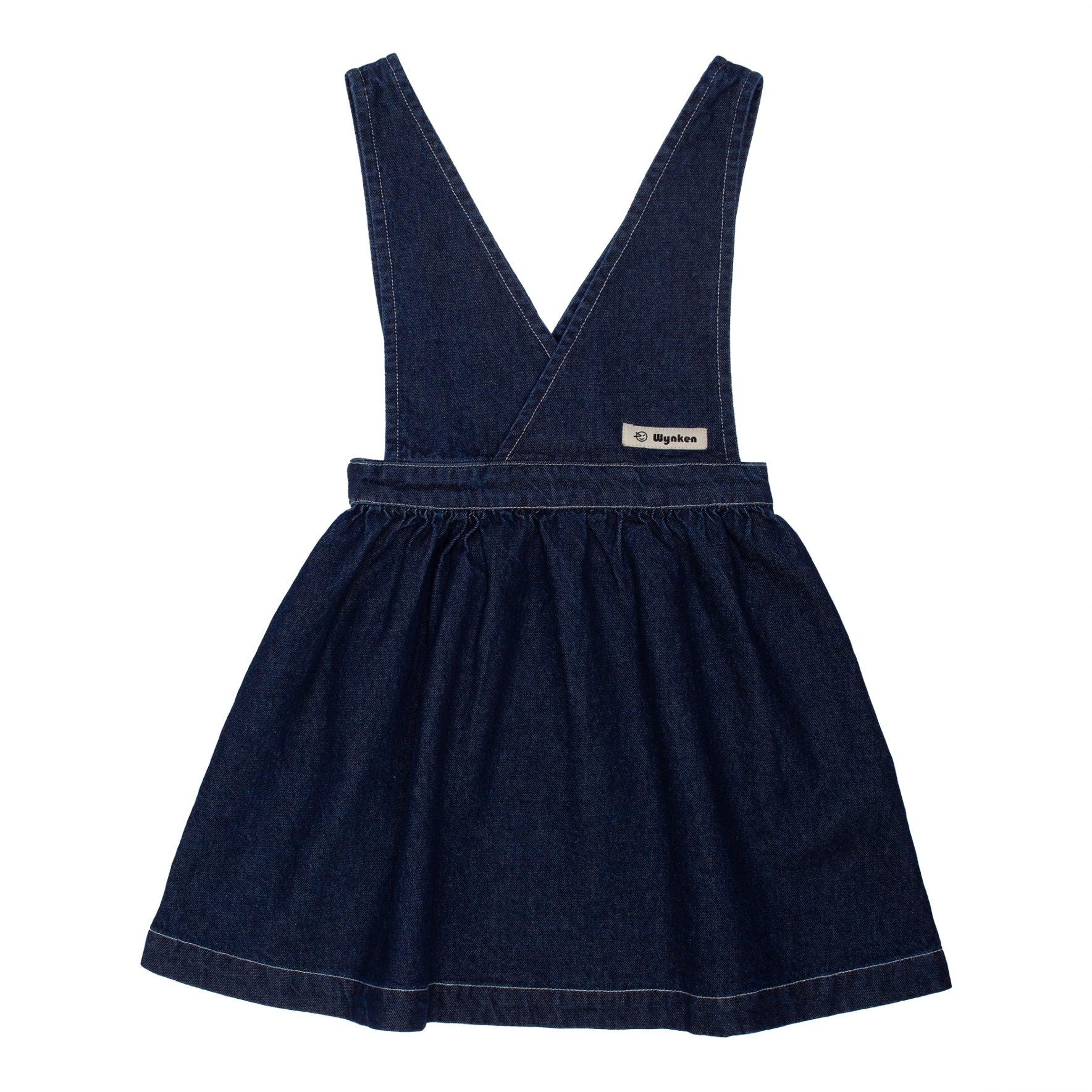 Short Chio Pinafore - Mid Blue Denim