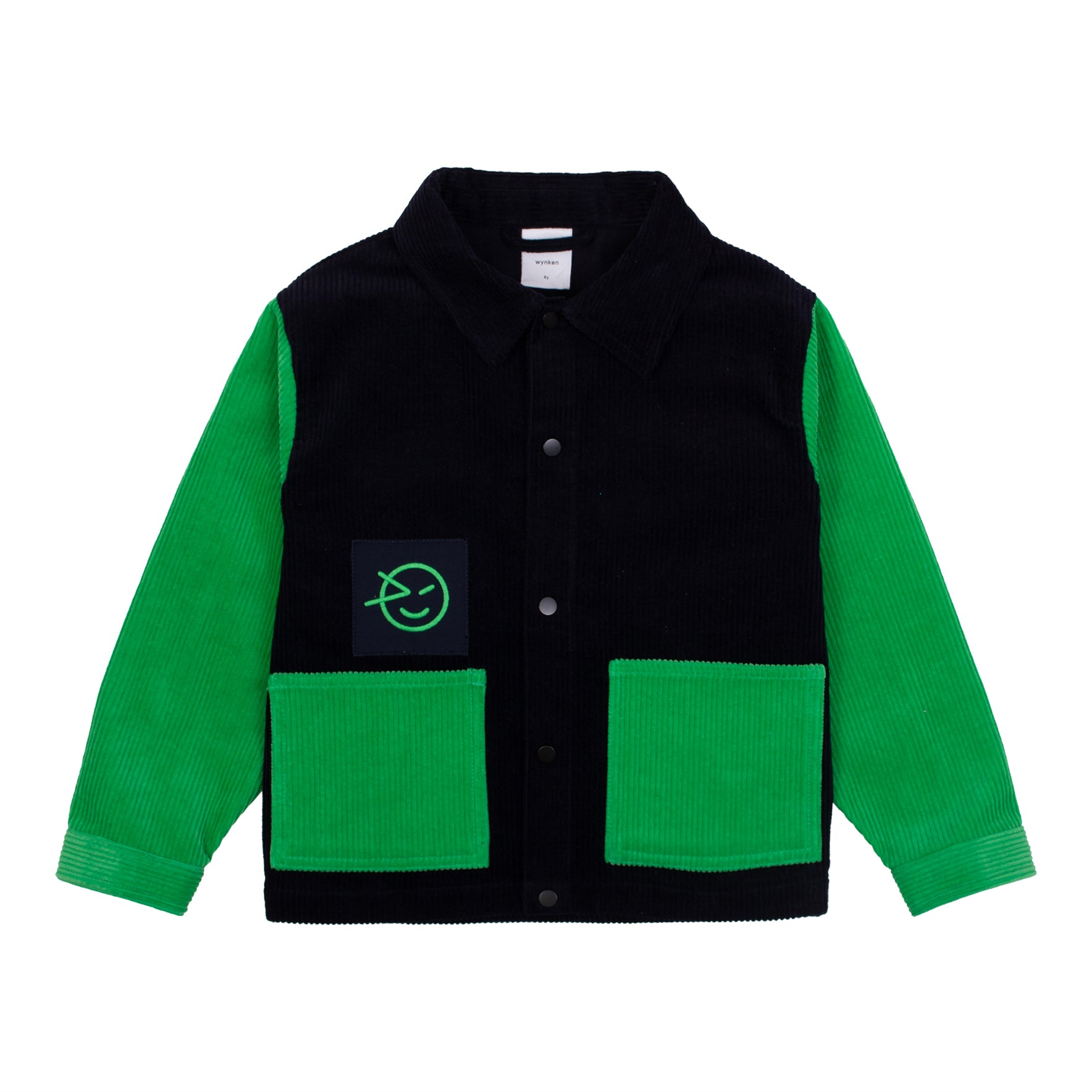 Panelled Discovery Jacket - Rich Navy / Pop Green