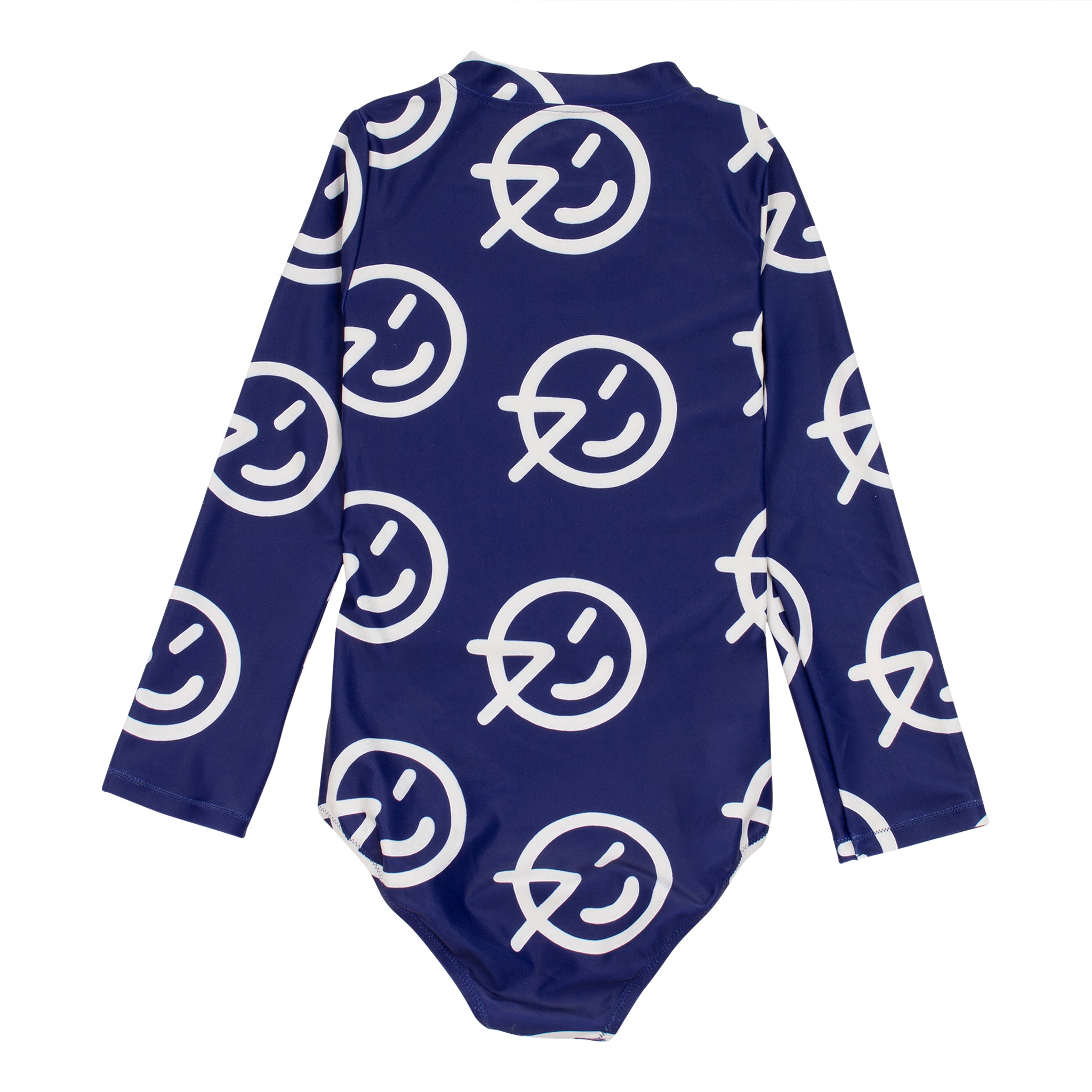 Wynken Uv Long Sleeve Swimsuit - Bright Navy/Ecru