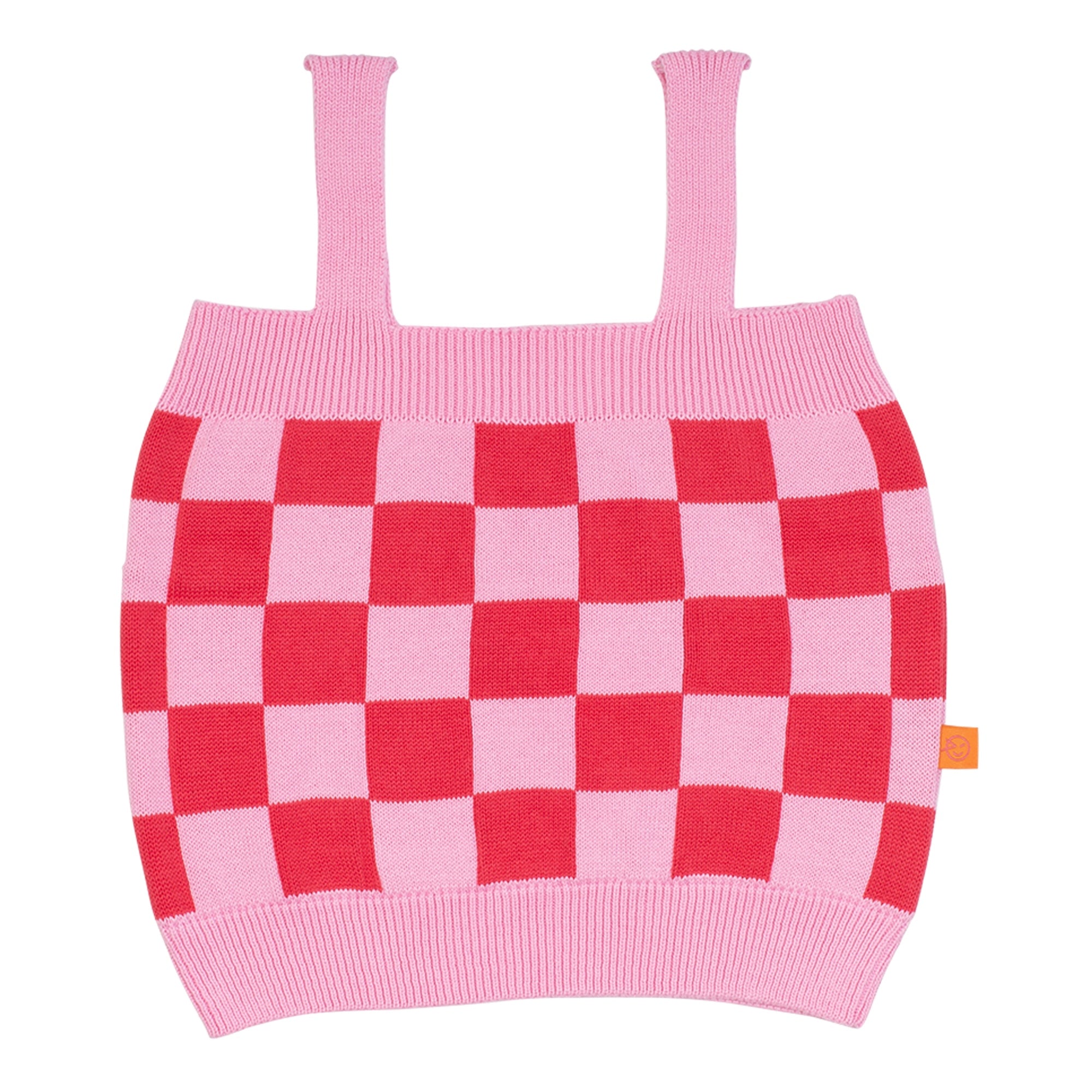Check Knit Suntop - Pop Pink