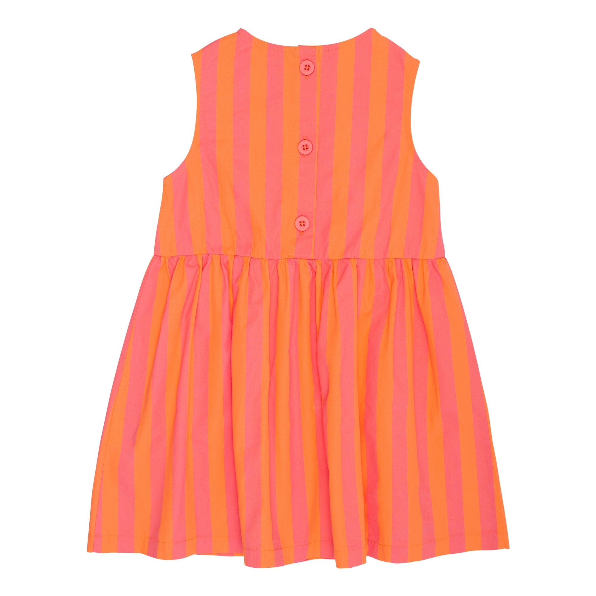 Summer Swing Dress - Lipstick/Naranja Stripe