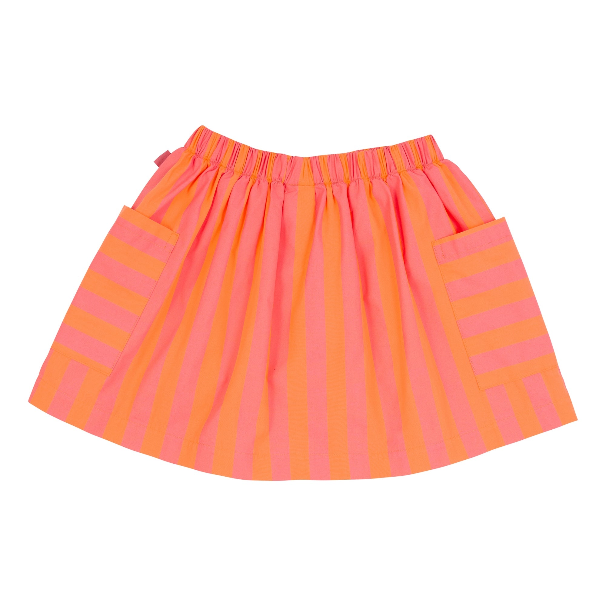 Swing Skirt - Lipstick/Naranja Stripe