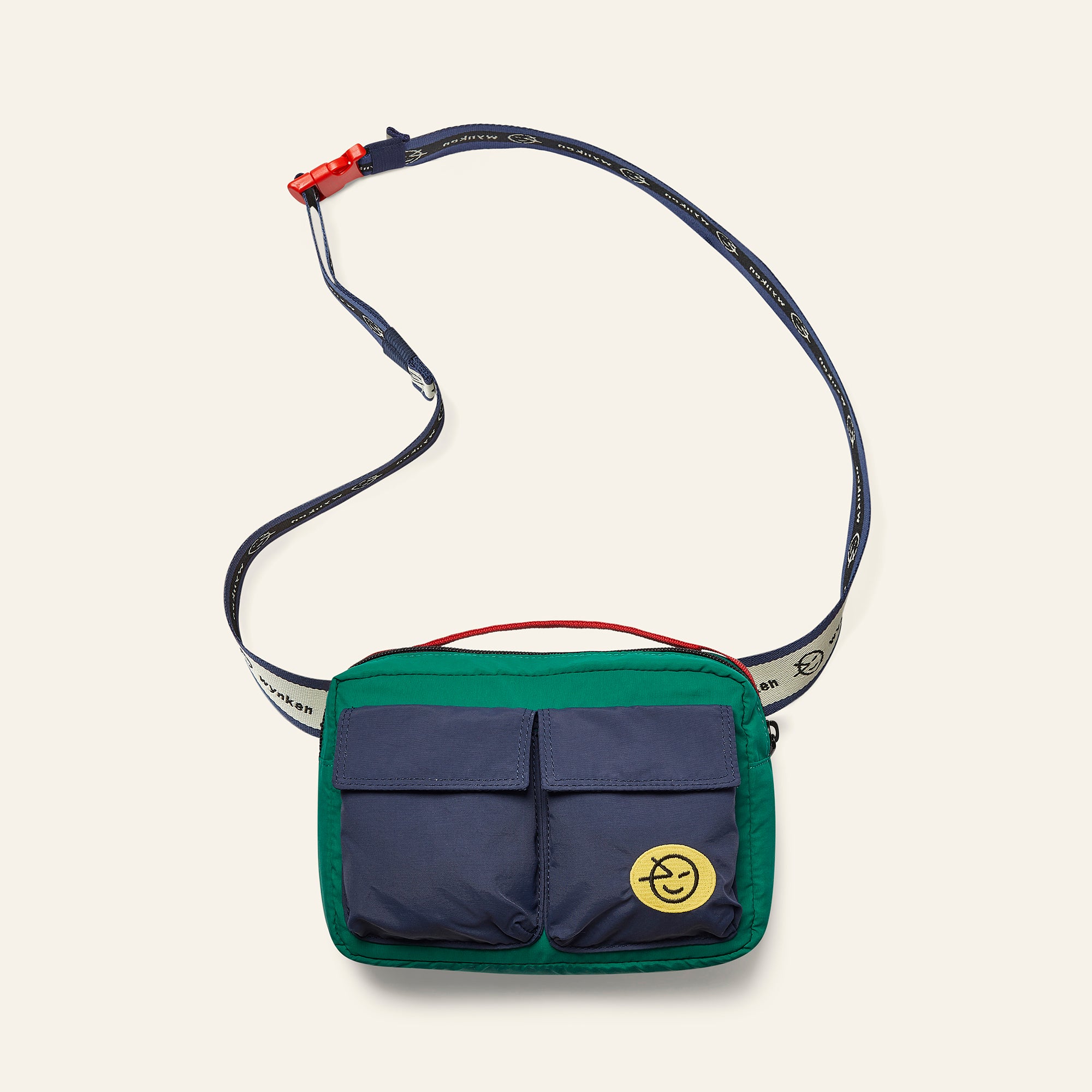 Duo Pocket Bag - Navy / Python Green
