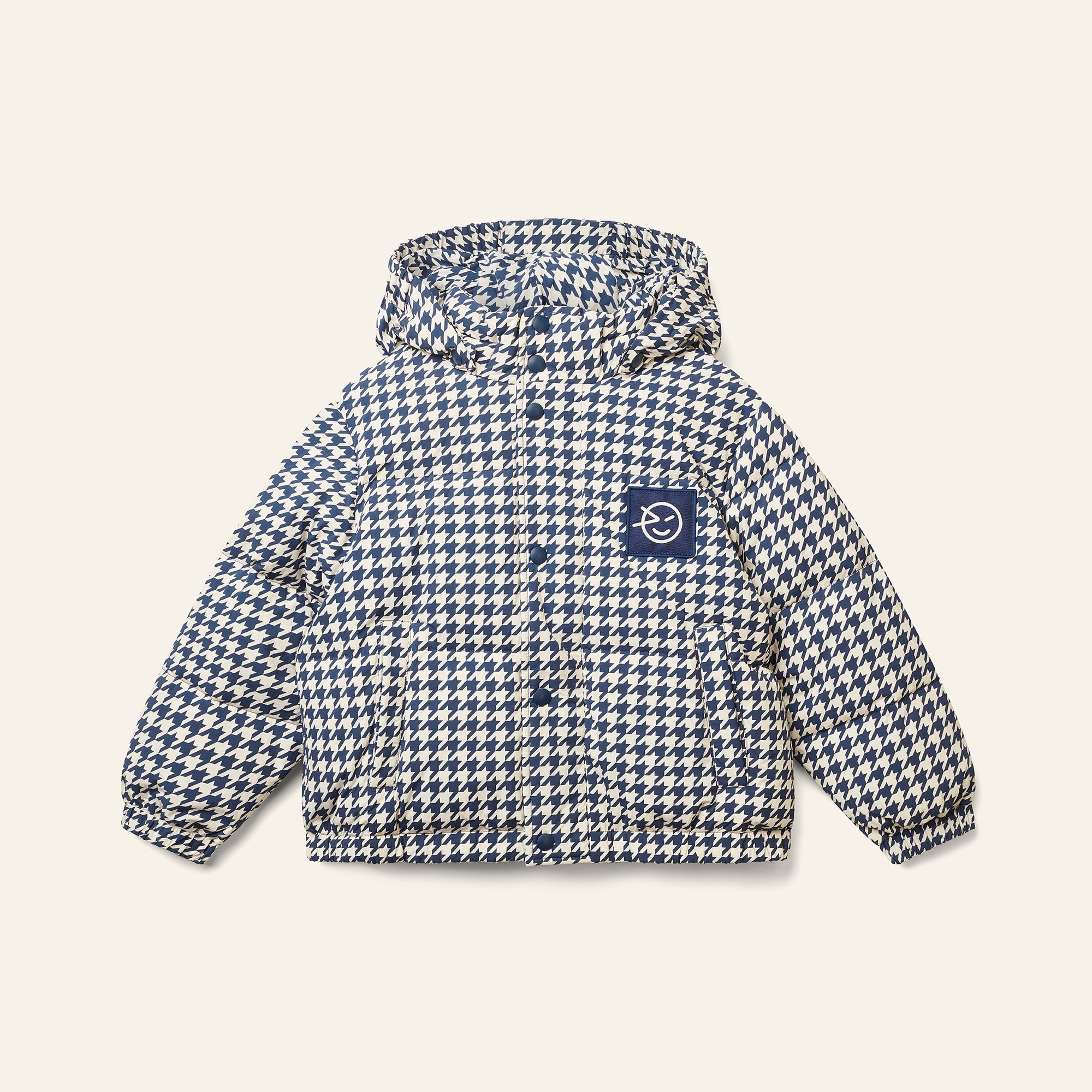 Burletta Down Jacket - Navy Dogtooth