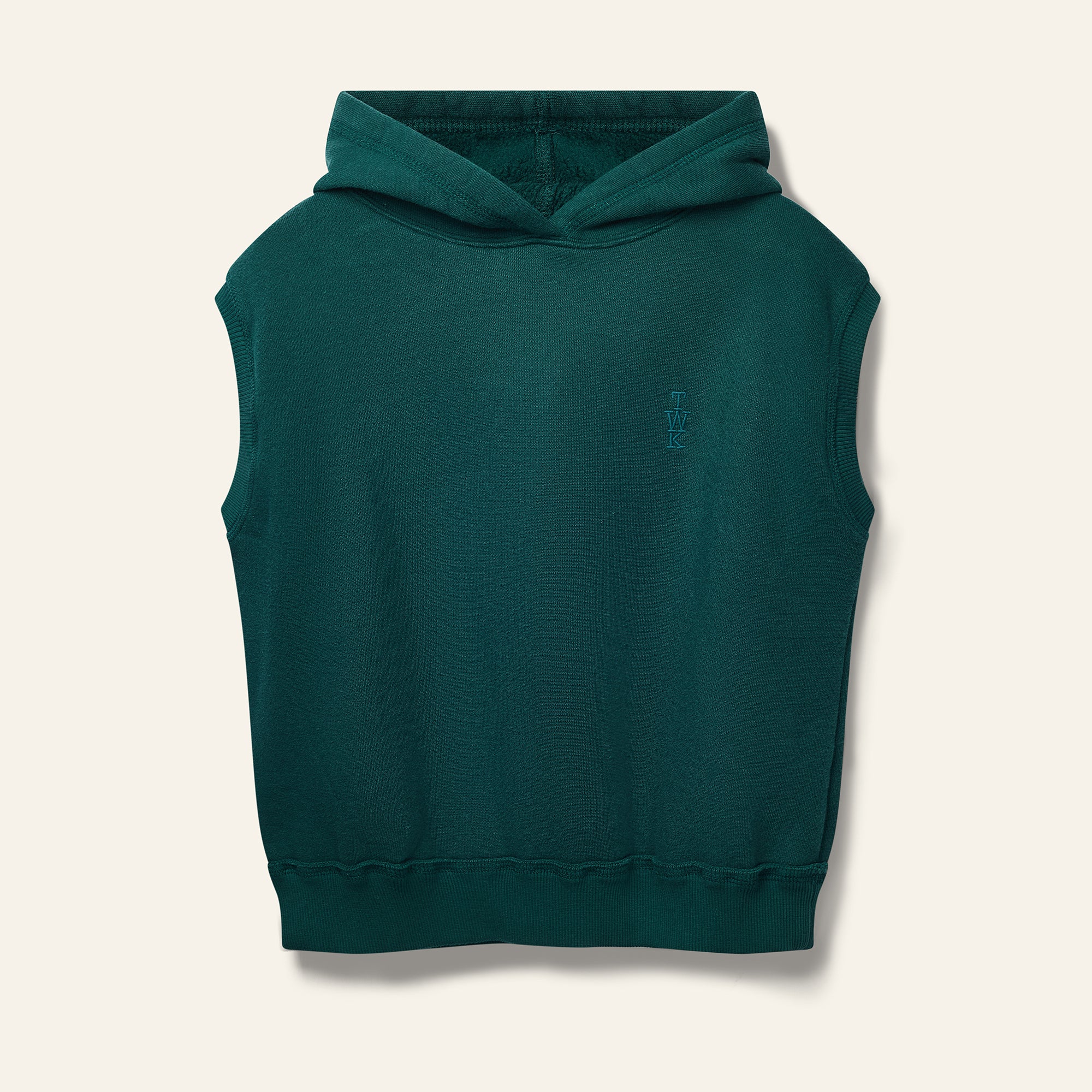 Twk Less Sleeve Hoody - Forest Green