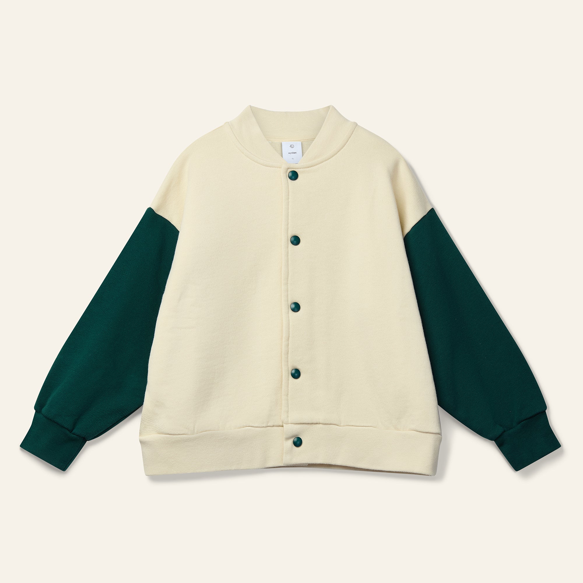 Keel Wynk Bomber - Cream / Forest Green